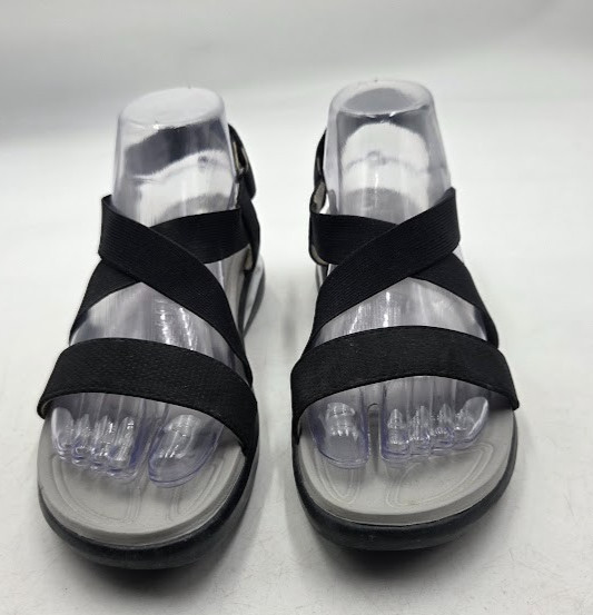 JSport Women’s Sz 8 M Black and Grey Comfort Adjustable Slingback Straps Sandal