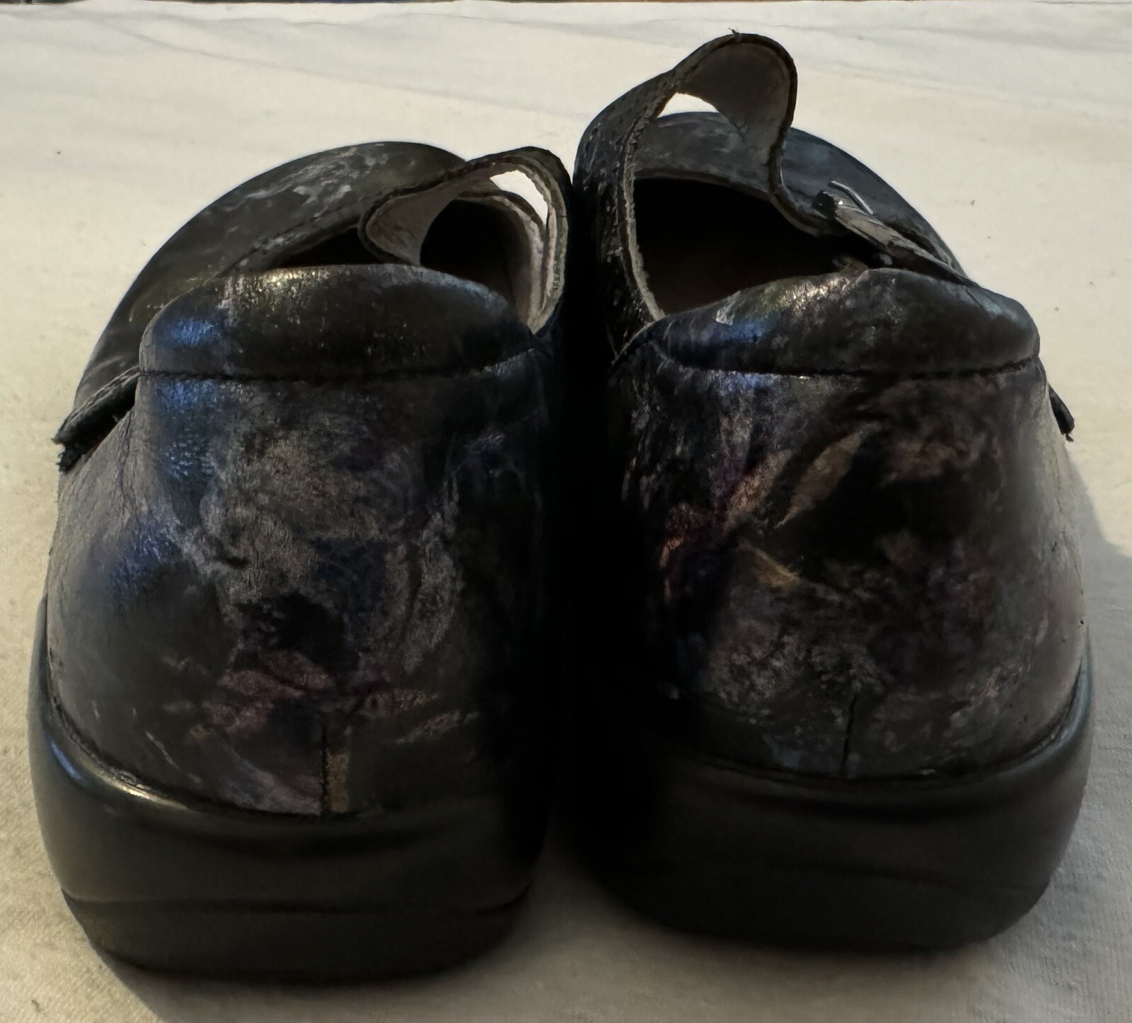 Alegria Black Space Galaxy Mary Janes Sz. 39 Buckle Butterfly Shoes