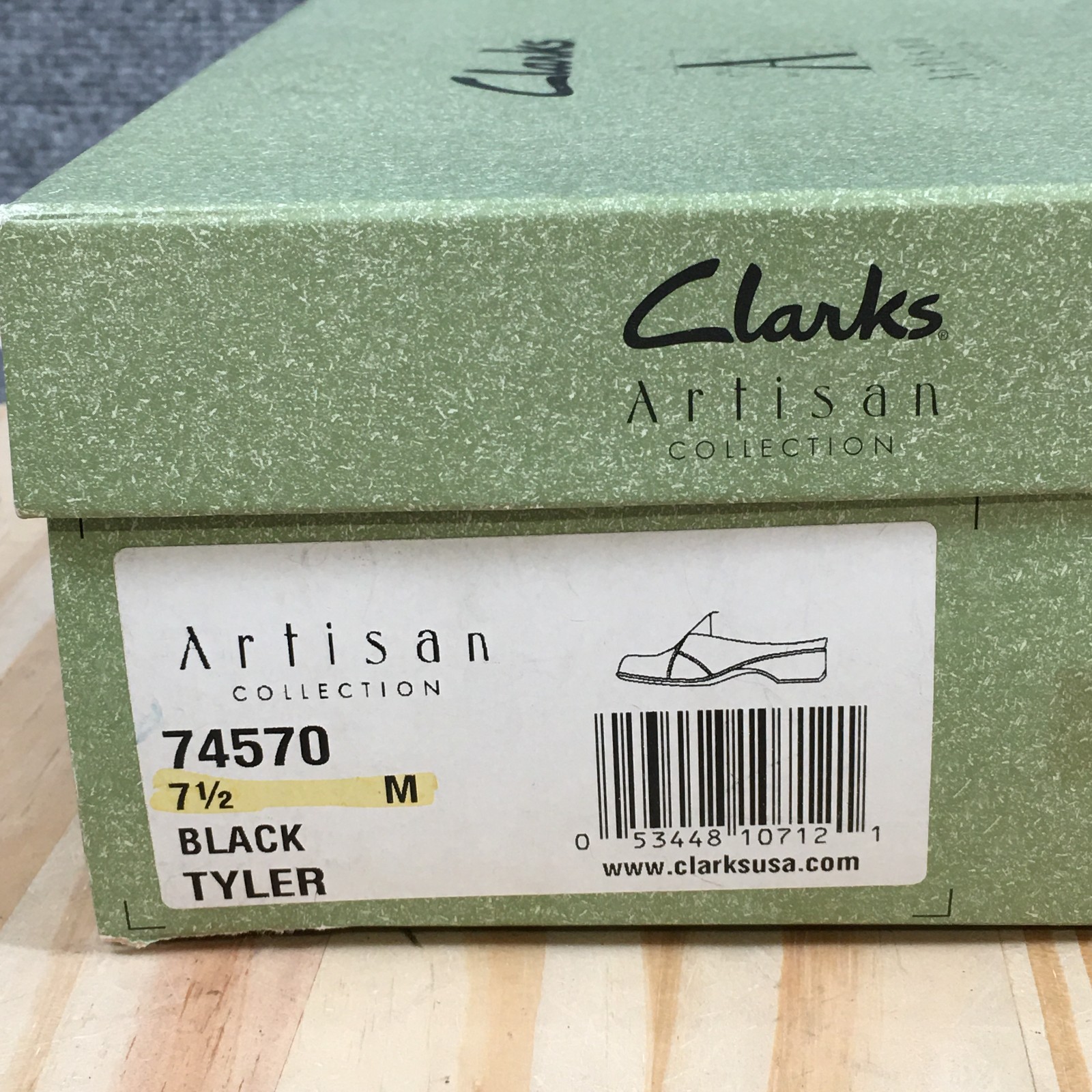 Clarks Artisan Tyler Mule Clog Womens 7.5M Black Leather Comfort Wedge NEW