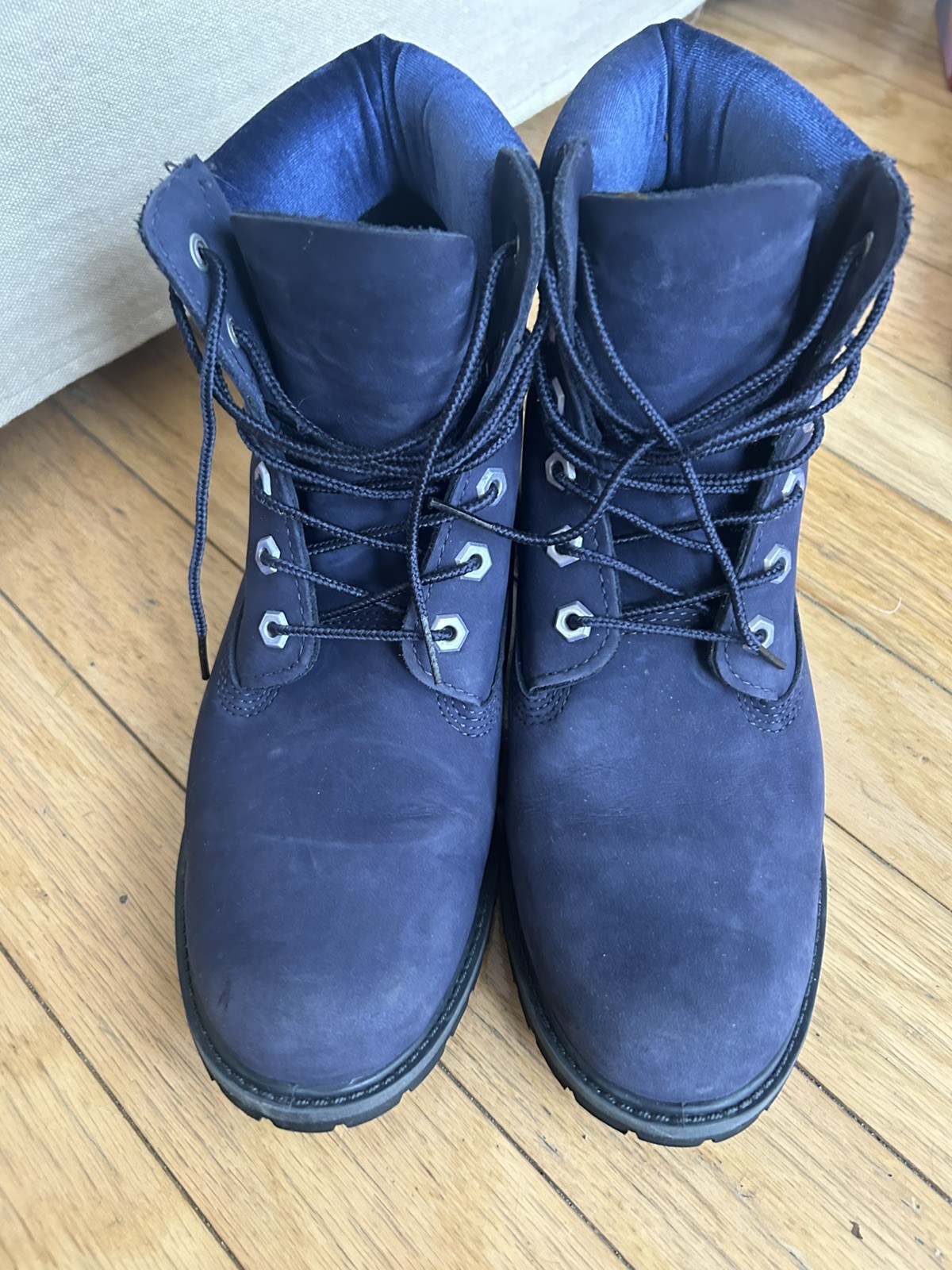 Size 9.5 Timberland Women’s Boots Velvet Navy Nubuck Waterproof Premium A1KC5