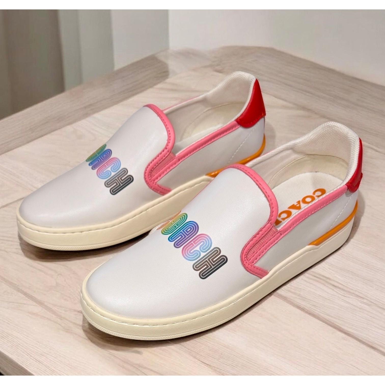 NWT Coach CA452 Wells Leather Slip-On Sneaker Size 7.5B