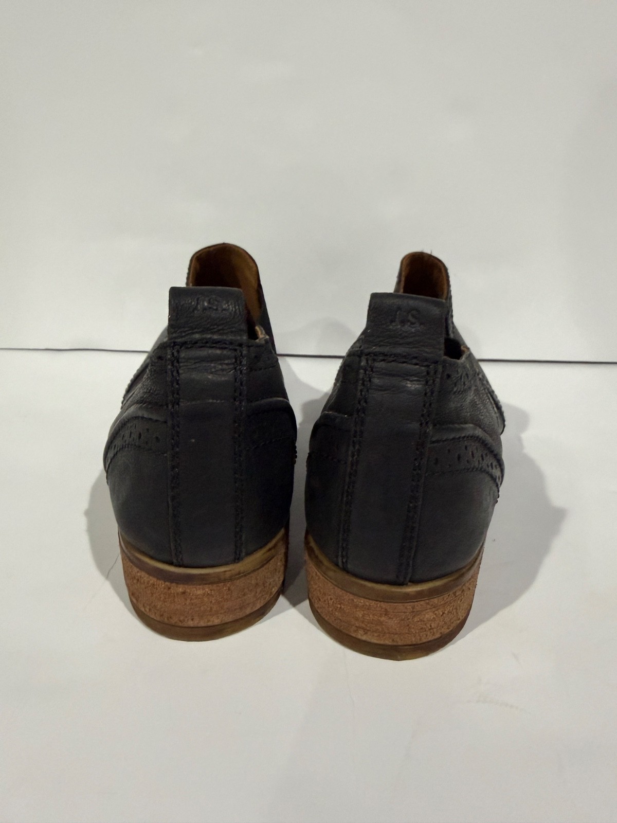 Josef Seibel Womens Sienna Black Leather Slip On Brogue US 11 EU 42