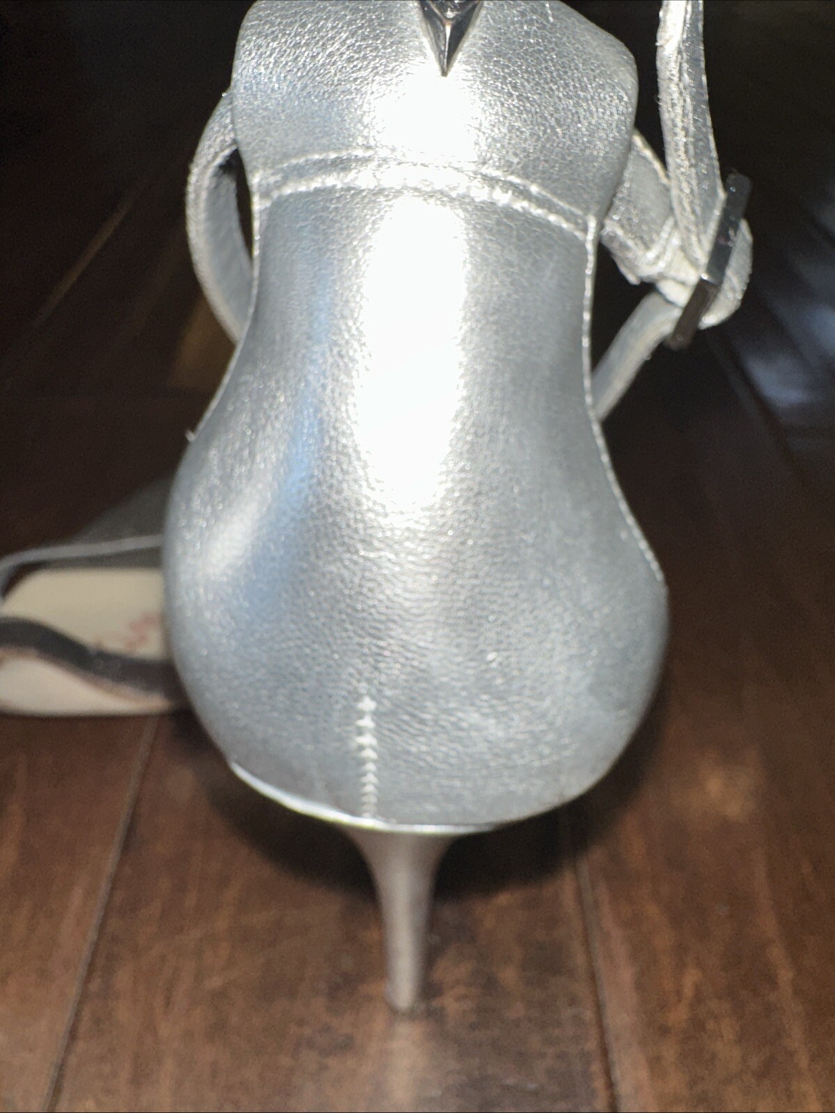 SAM EDELMAN Eleanor Ankle Strap High Heel Sandals Silver Size 9