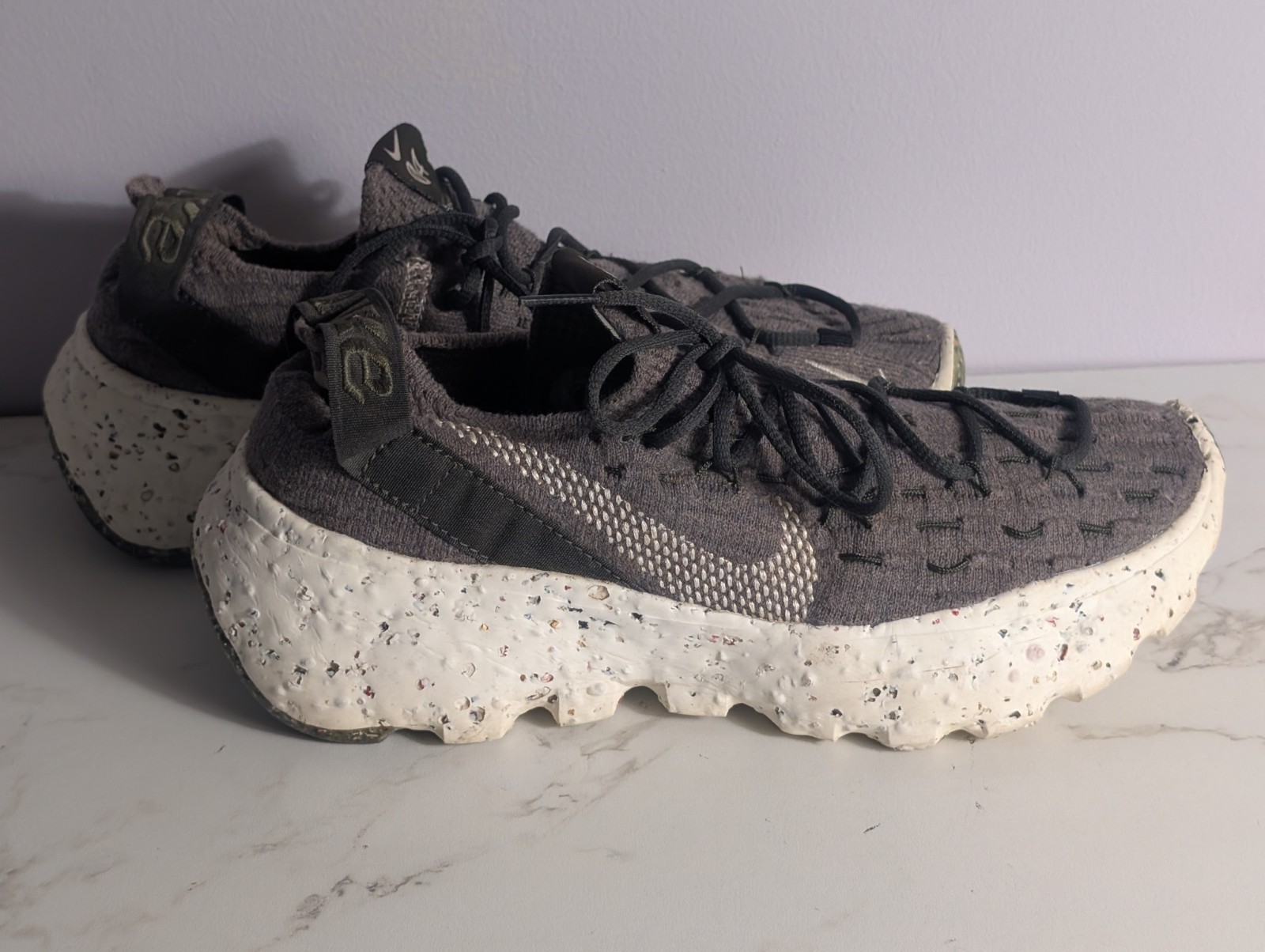 Nike Space Hippie 04 Womens 8.5 Gray Athletic Running Shoes Sneakers CD3476-300