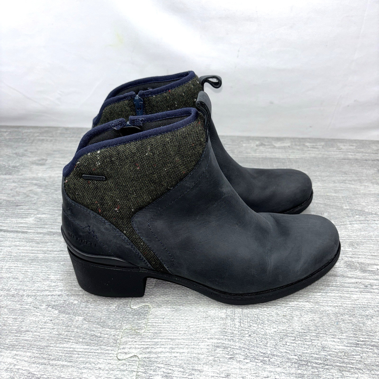 Merrell Chateau II Boots Womens Size 11 Gray Nubuk Mid Waterproof J00924
