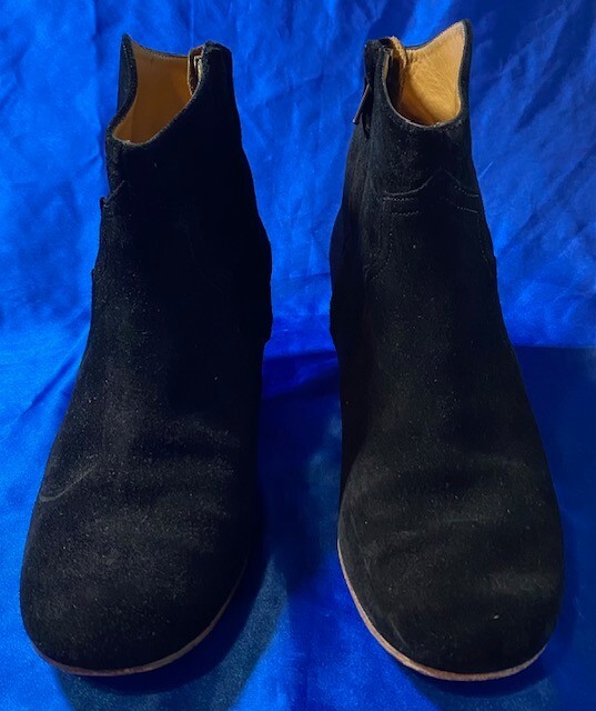 Isabel Marant Etoile Dicker Size 39 Black Suede Women’s Ankle Boots