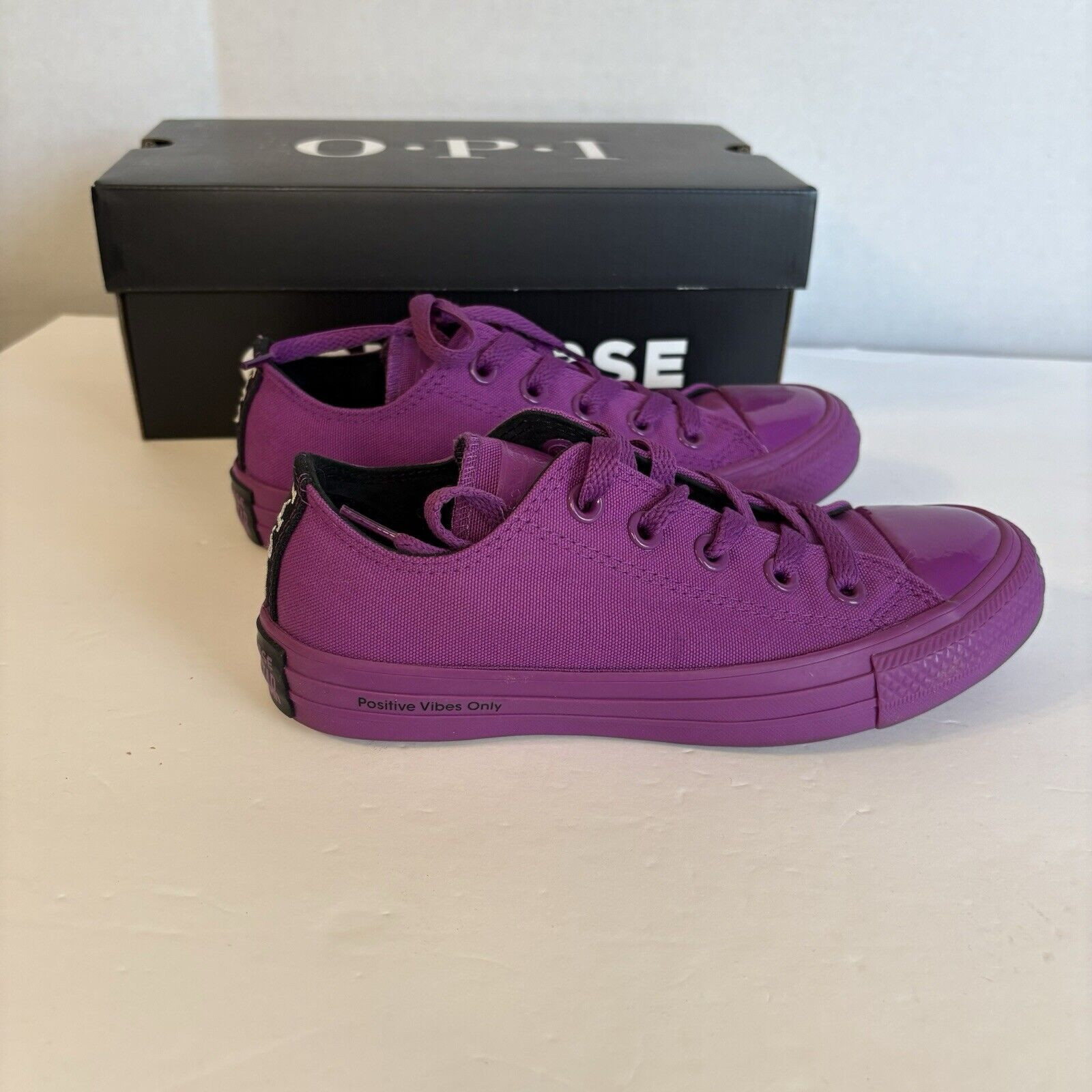 Converse x OPI Chuck Taylor All Star Positive Vibes Only Purple Womens 5/Mens 3