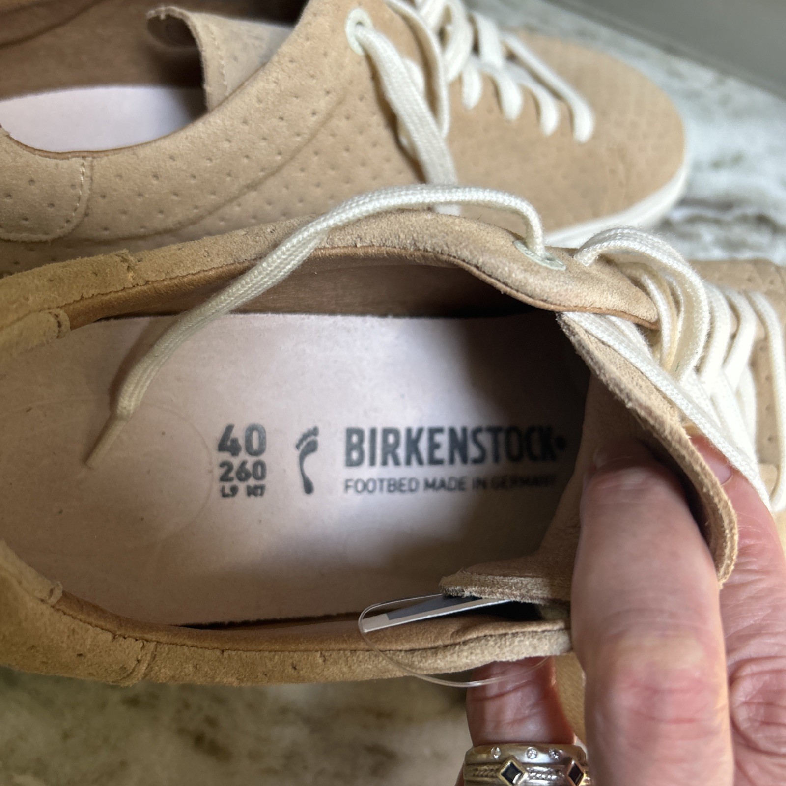 NEW Birkenstock Bend Low Taupe Suede Sneaker Comfort Shoes Sz 40 N US 9
