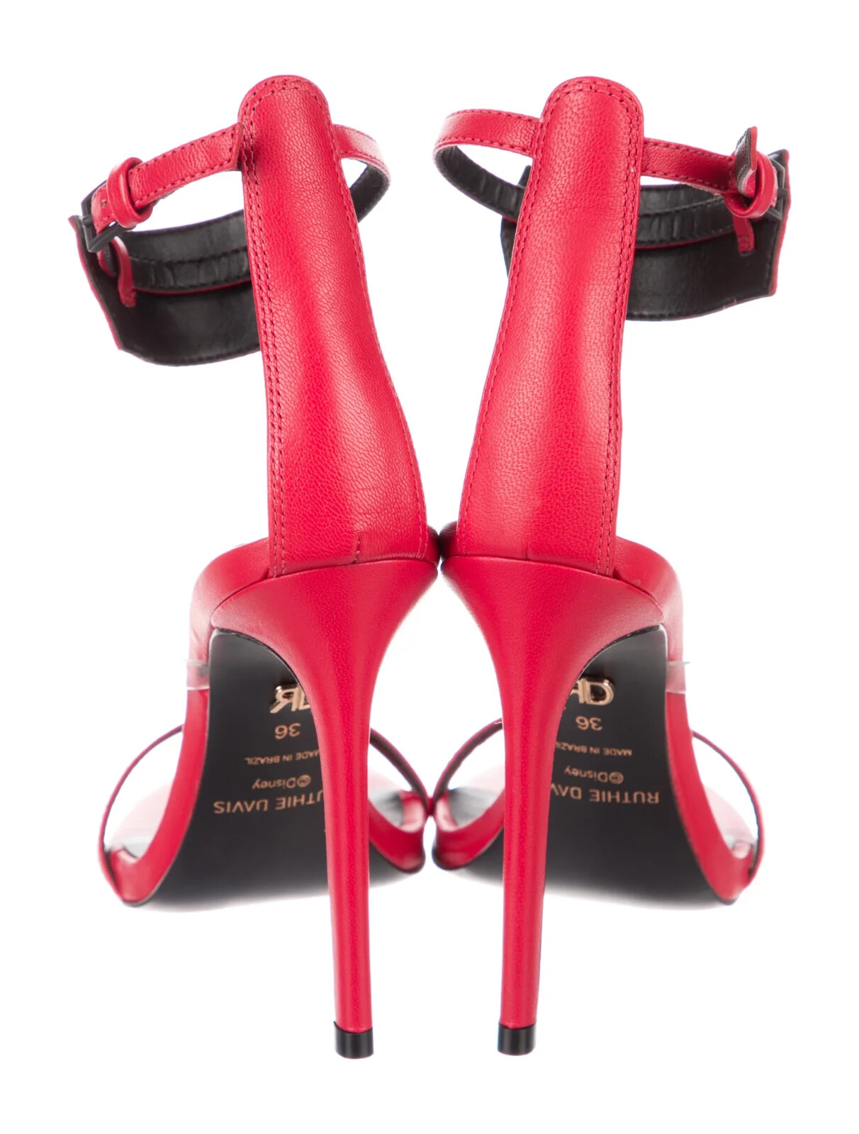RUTHIE DAVIS Red Leather Sandals Size 6 IT 36 New with Box & Dust Bag & Tags