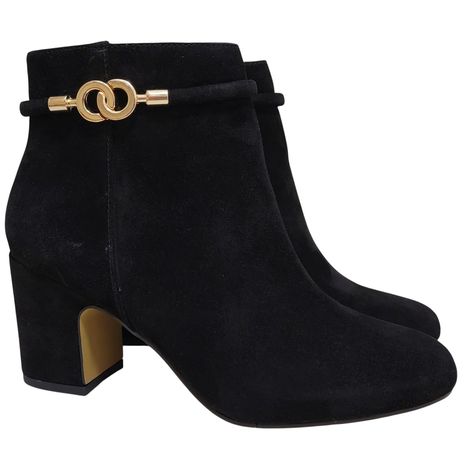 Bella Vita Women Diaz Block Heel Ankle Booties Size US 9M Black Suede