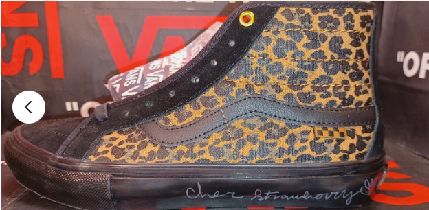 Vans Men’s 5/Women’ 6.5 Skate Sk8-Hi Deco Cher Strauberry Cheetah VN0A5KY9CY