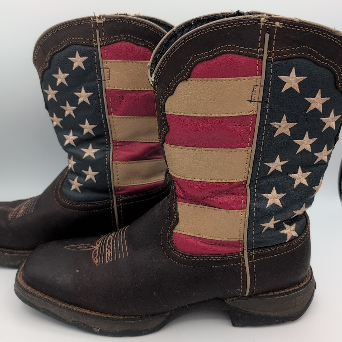 Lady Durango Rebel Western Cowboy Patriotic American Flag Boots Women’s Size 10