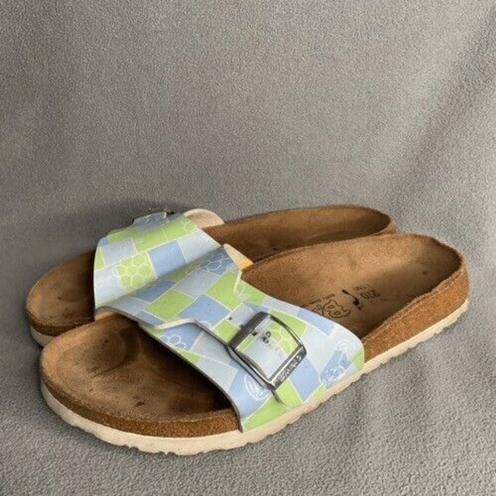 Birkenstock Birki’s Squares Slides Sandals Unisex Adults Size Mens9 / Womens11