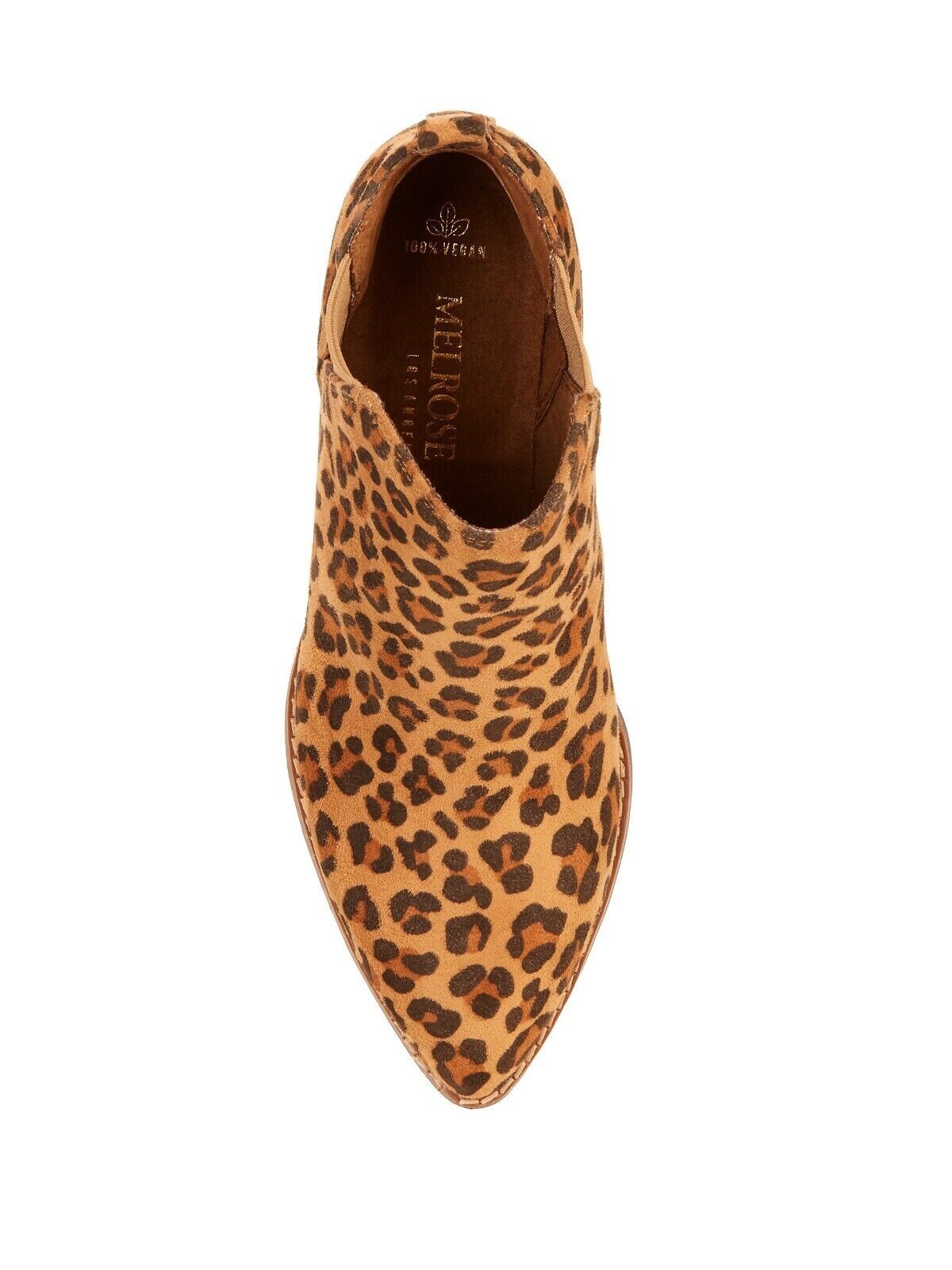 Melrose Ave Slip-On Bootie Women’s US 6.5 Brown Leopard Block Heel Suede Upper