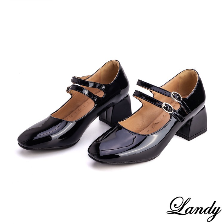Women’s Candy Mid Block Heel Mary Janes Shiny Buckle Wedding Pump Shoes 50/52/54