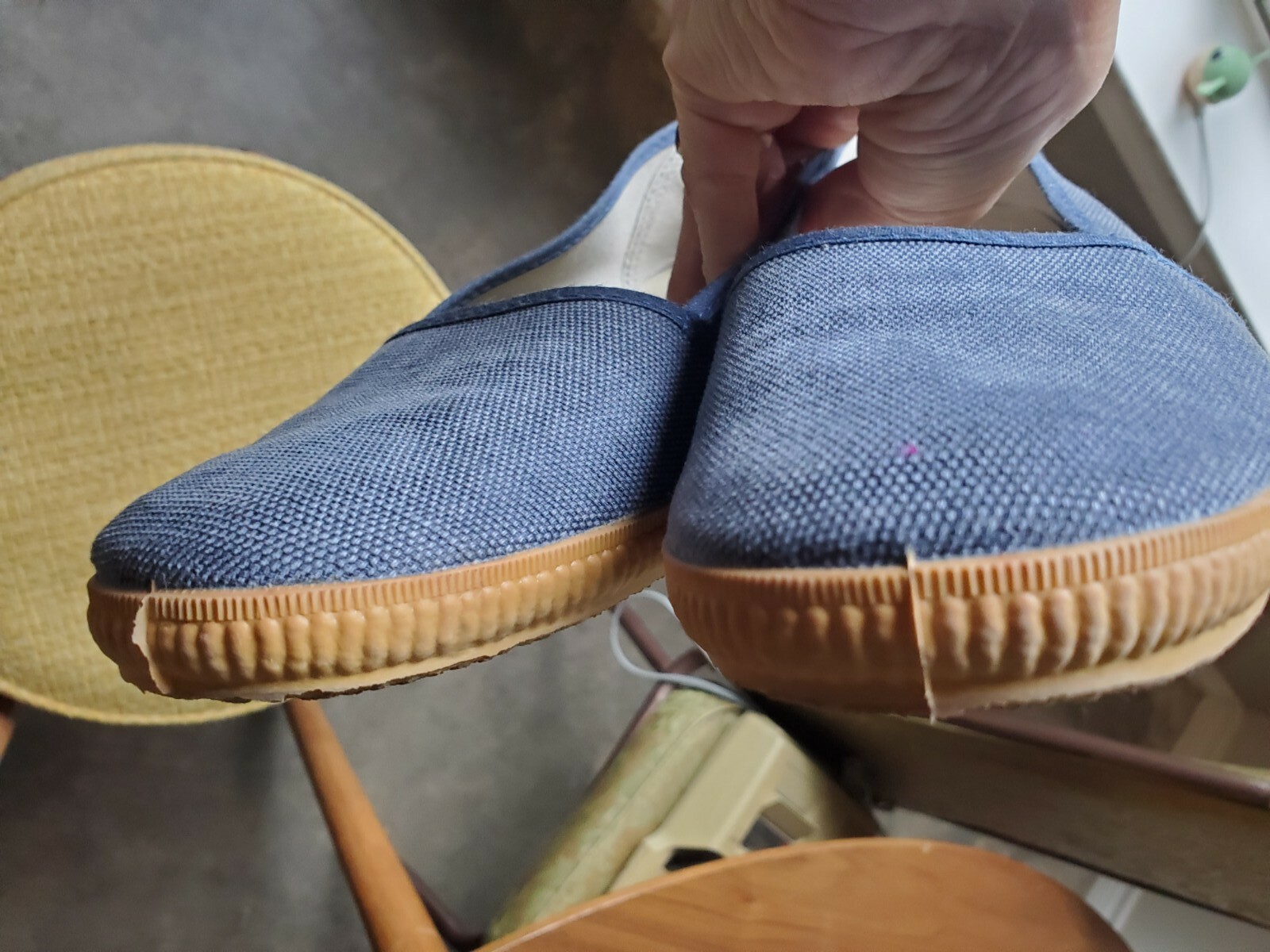 Alvarez & Moixonet Canvas Denim Blue Flats Sand Shoes EU 41 USA 9-10 Spain