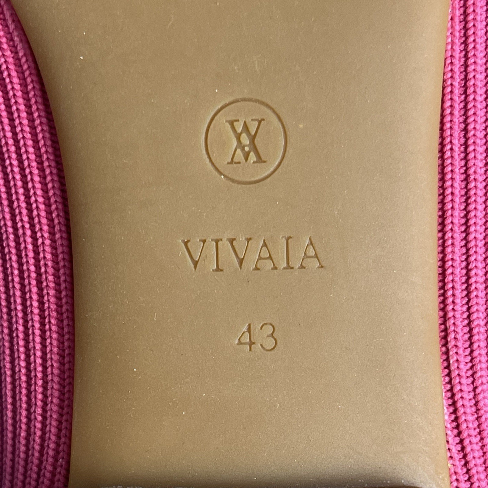 Vivaia Pink Square Toe V Cut Margot 2.0 Knit Ballet Flats Womens 43 Us 11.5-12
