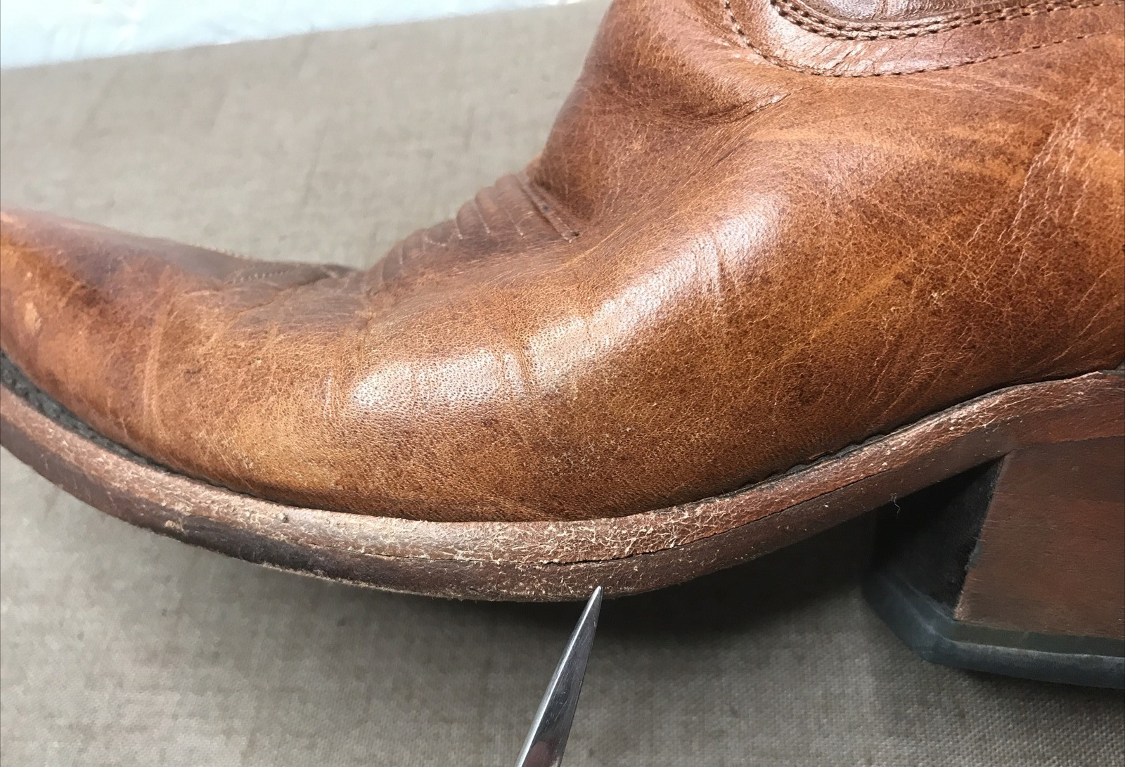 *Read Justin Saddle Torino Women’s 8B Snip Toe Cowboy Boots Brown Leather L4300