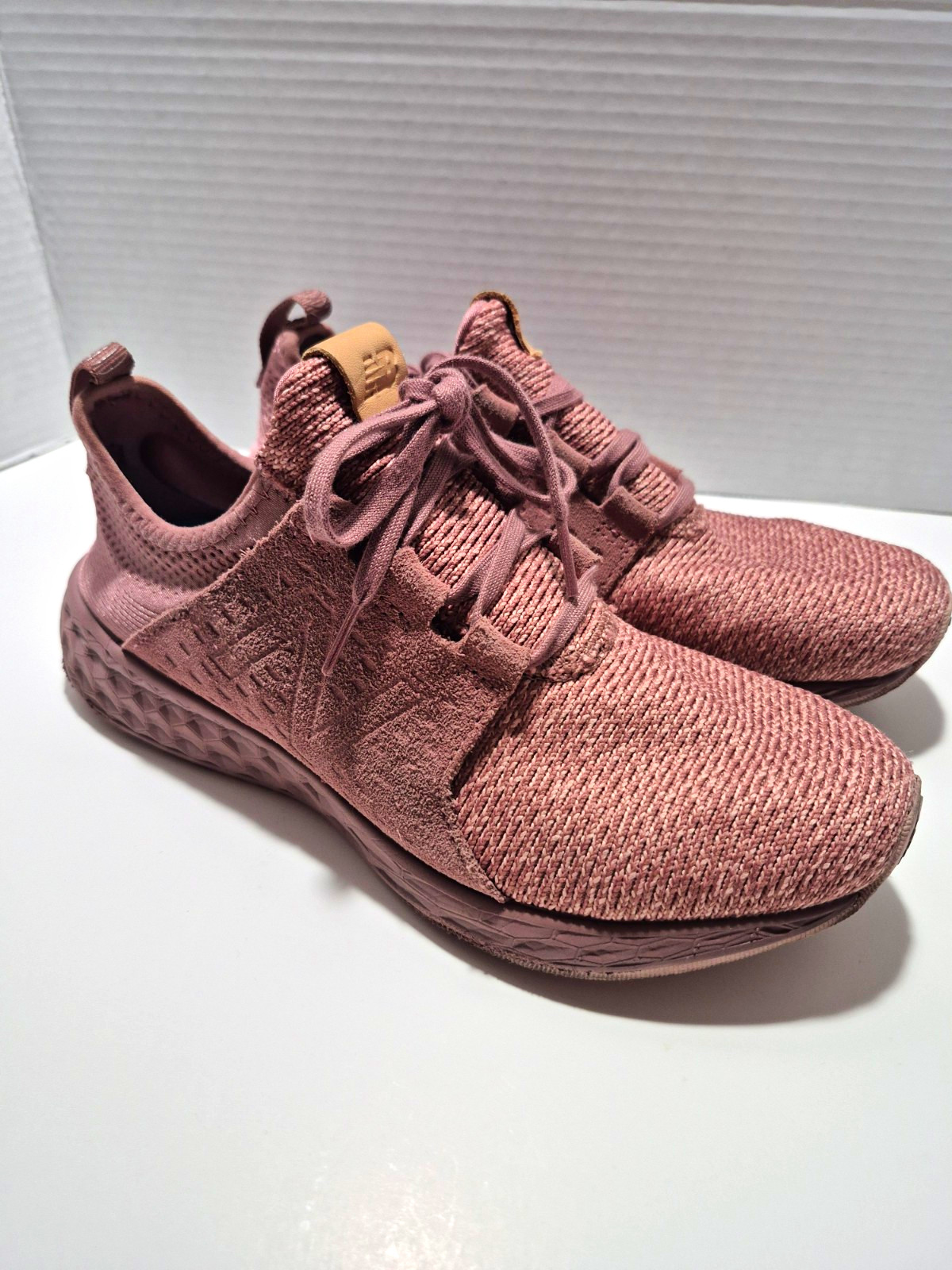 New Balance Fresh Foam Cruz Pink Knit Lace-Up Low Top Sneaker WCRUZOL