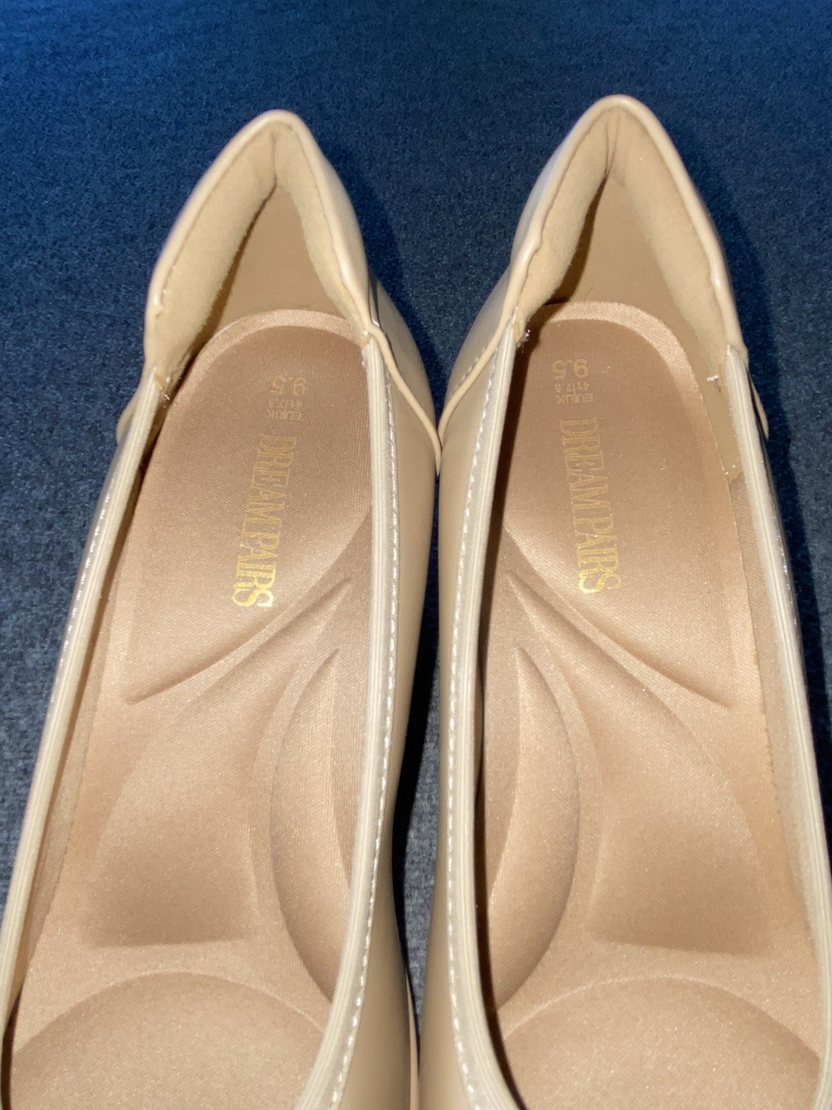 Dream Pairs Heels 9.5 Tan Edena Low Block Heel Pumps Capsule Minimalist Office