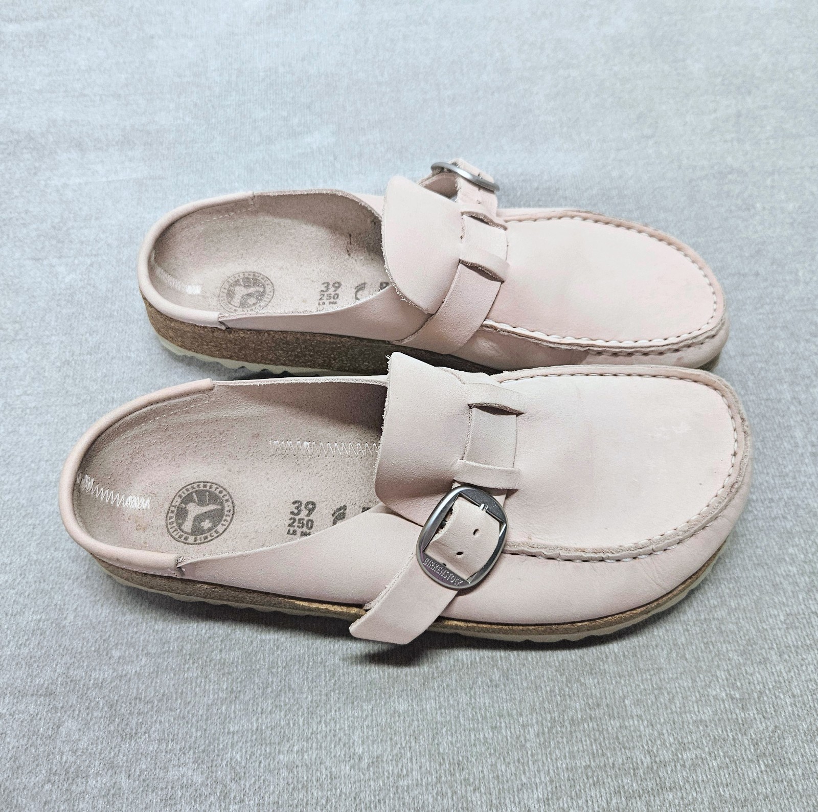 ​Birkenstock Buckley Suede Leather Clog Mules Rose Blush Pink Womens US 7.5 EU39