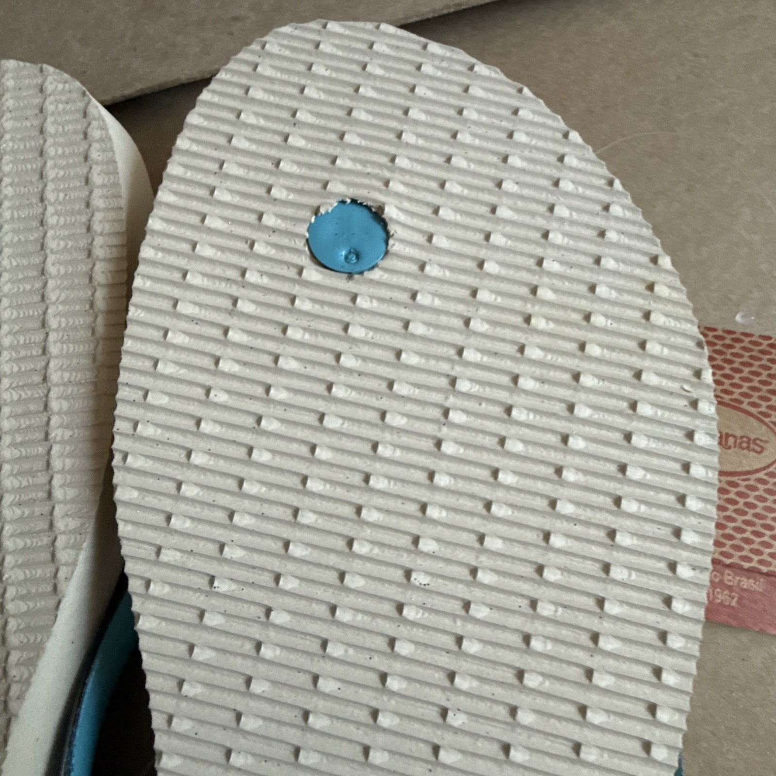 Havaianas Slim Multicolor Stripes Glittery Blue Straps Flip Flops EU 41/42 – New