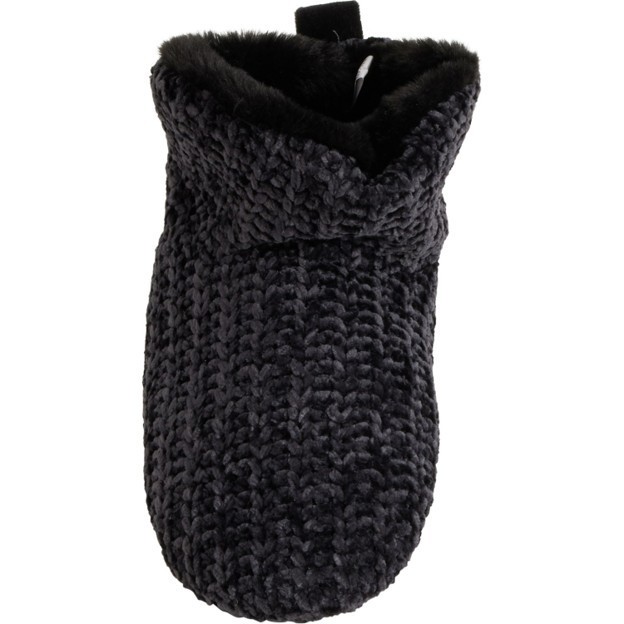 New Dearfoams Women’s Chenille Bootie Slippers Black XL (11-12) Retails for $36