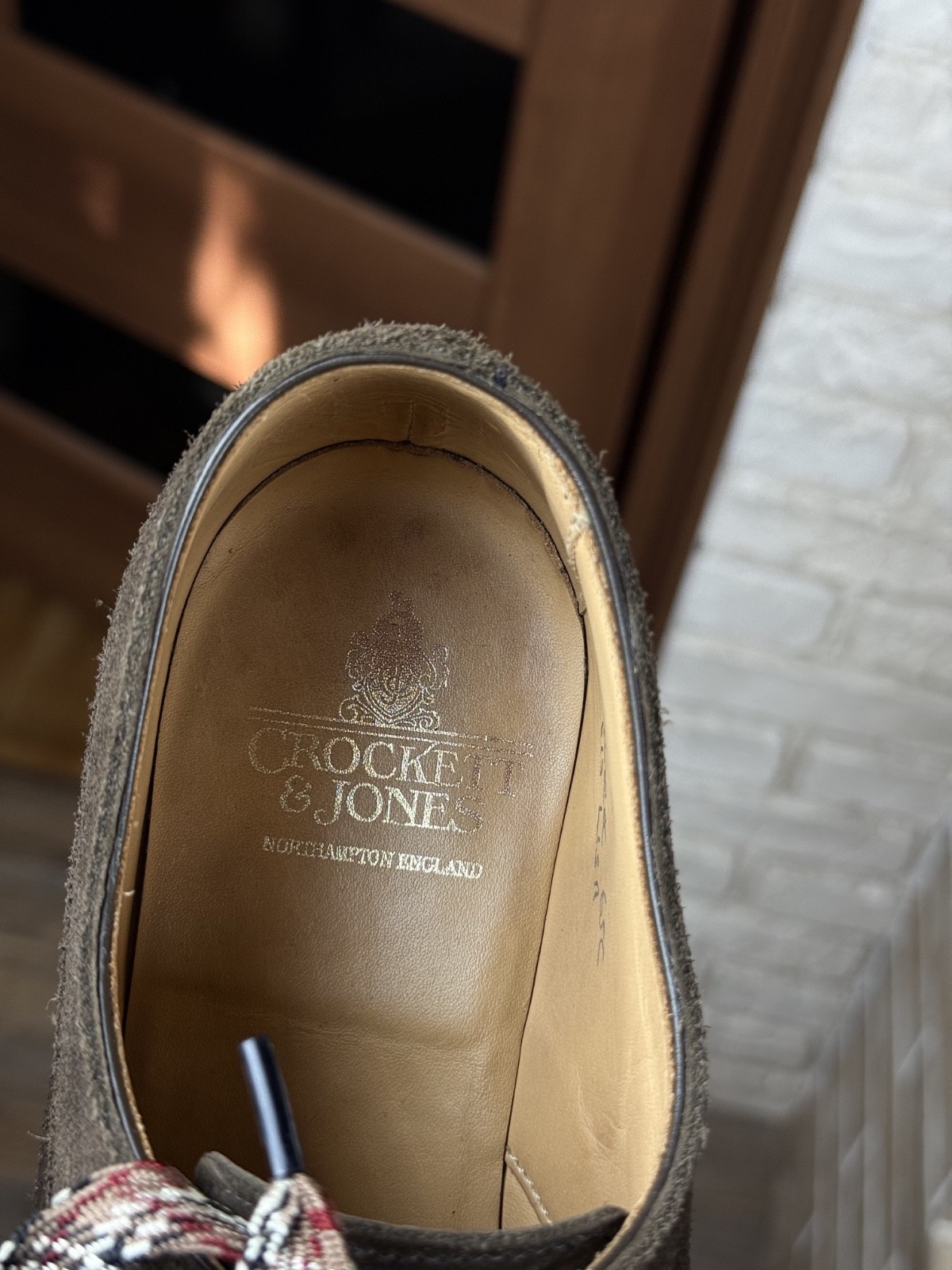 Womans Crockett Jones «Lisa» Brown Suede Derby Shoes Size UK:6.5 EU:39.5