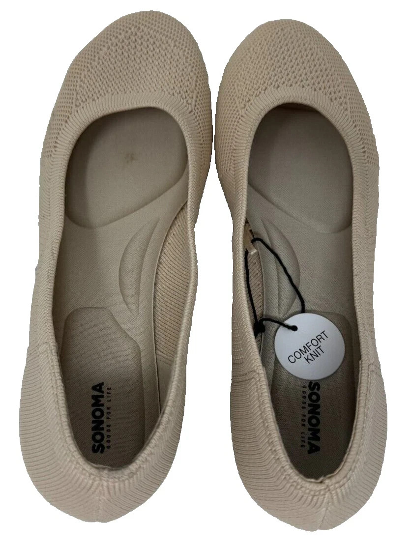 Sonoma Women’s Goods For Life Sesame Slip On Ballet Flats Lt.Tan Size:7.5 150QS