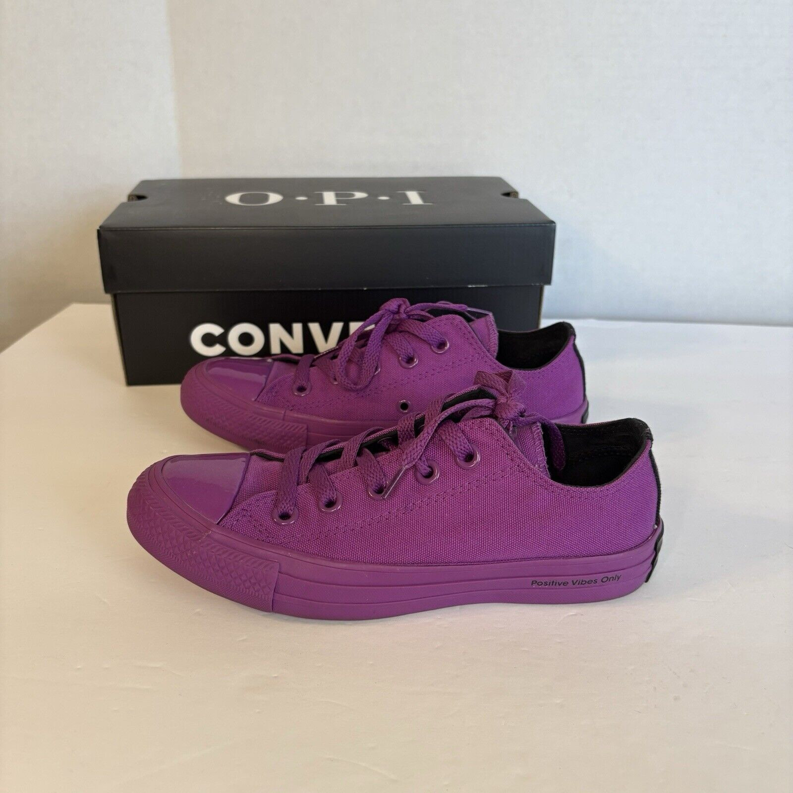 Converse x OPI Chuck Taylor All Star Positive Vibes Only Purple Womens 5/Mens 3