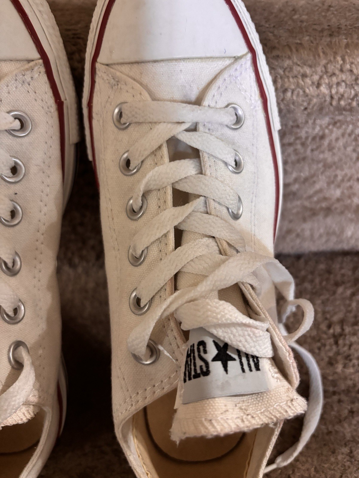 Converse All Star Low Top Lace-Up Sneakers White Unisex Adults Sz 6M 8W Classic