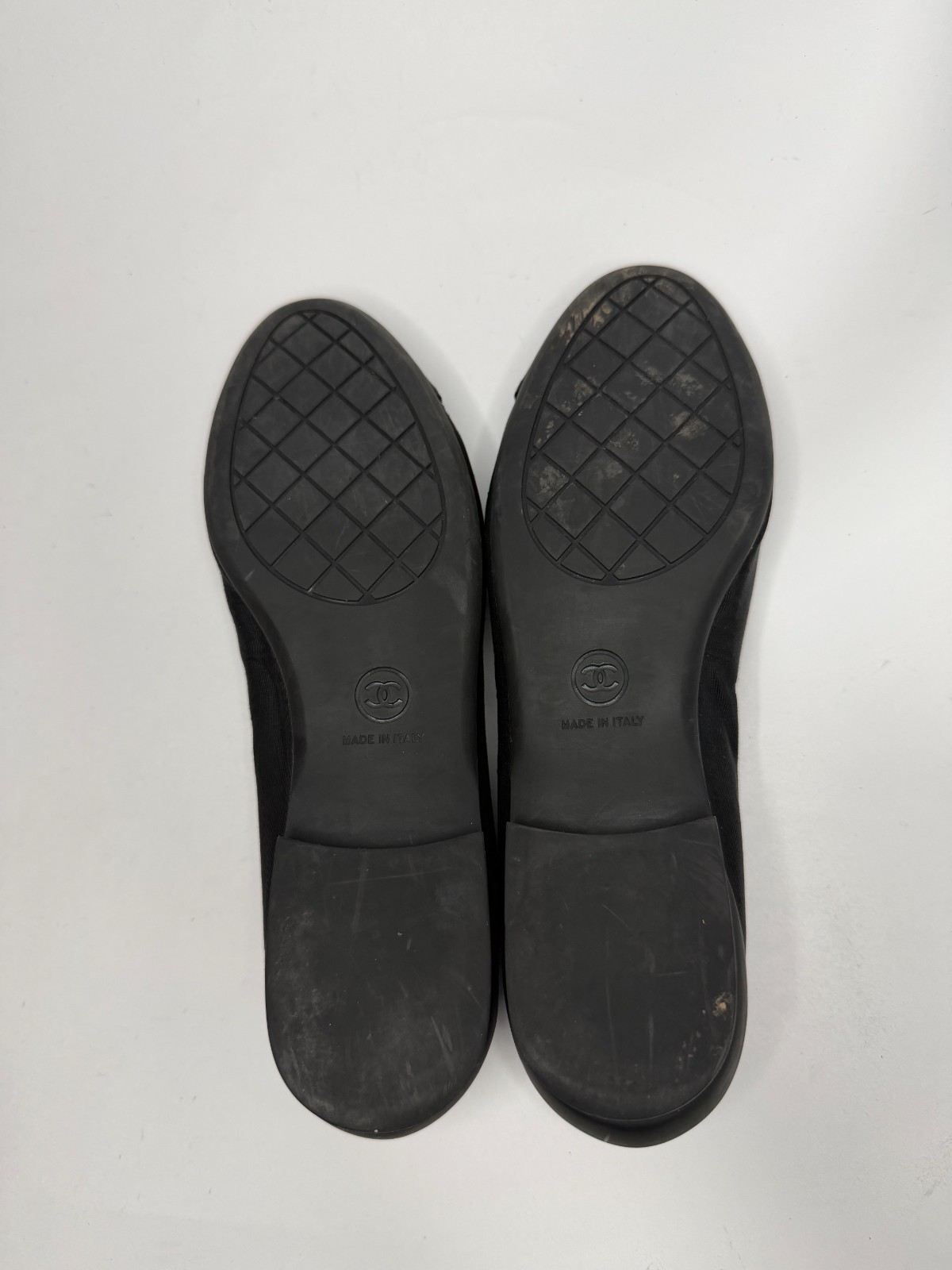 Chanel Grosgrain Cap Toe Uniform Ballerina Flats Black Size 35 EU/ 5 US/ 2 UK