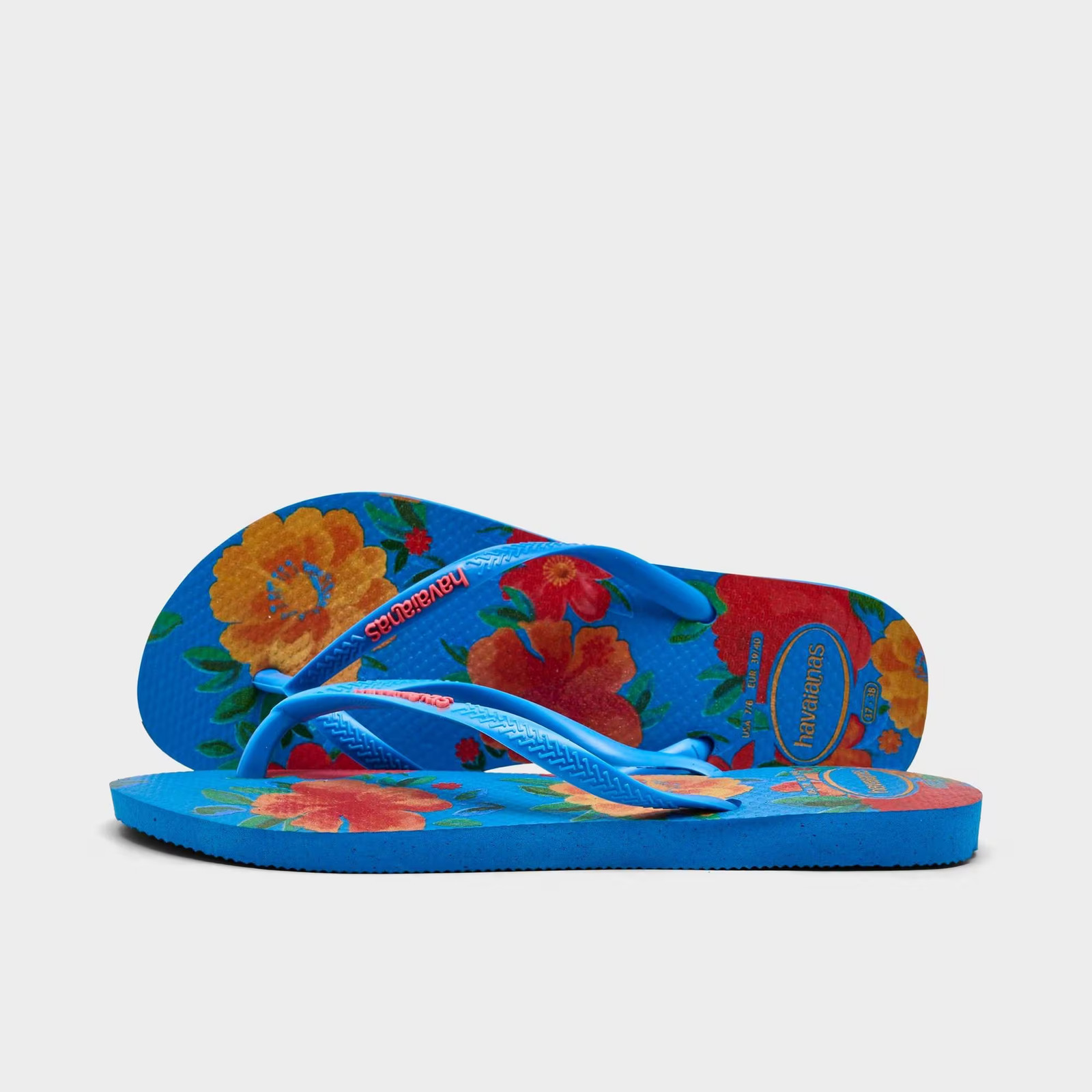 Havaianas Slim Summer Bliss Flip-Flop Sandals Brilliant Blue 4149813 460
