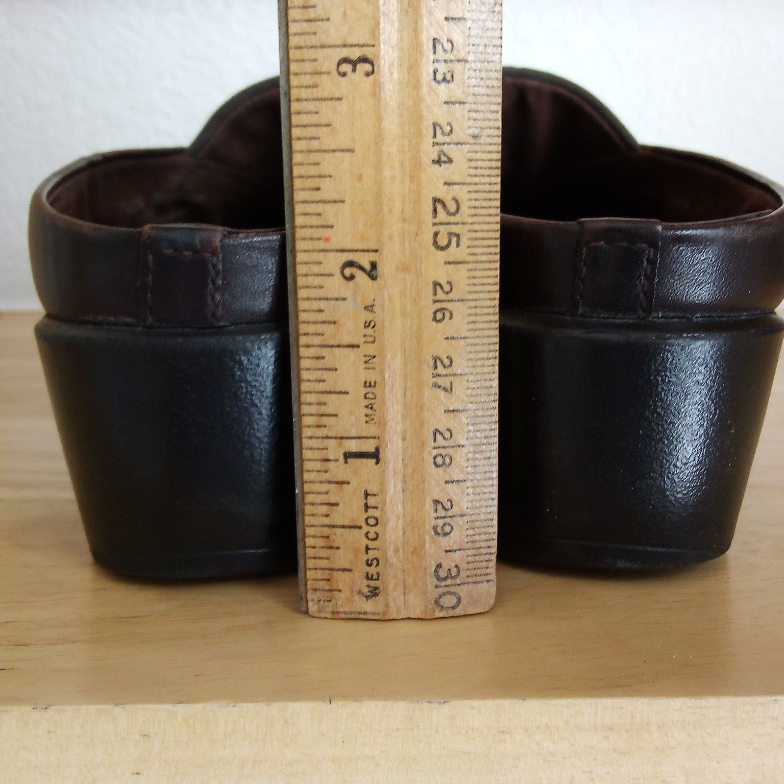 Clarks Artisan Tyler 5.5 Mule SlipOn Women Leather Brown Brazil Made Shoes 74574