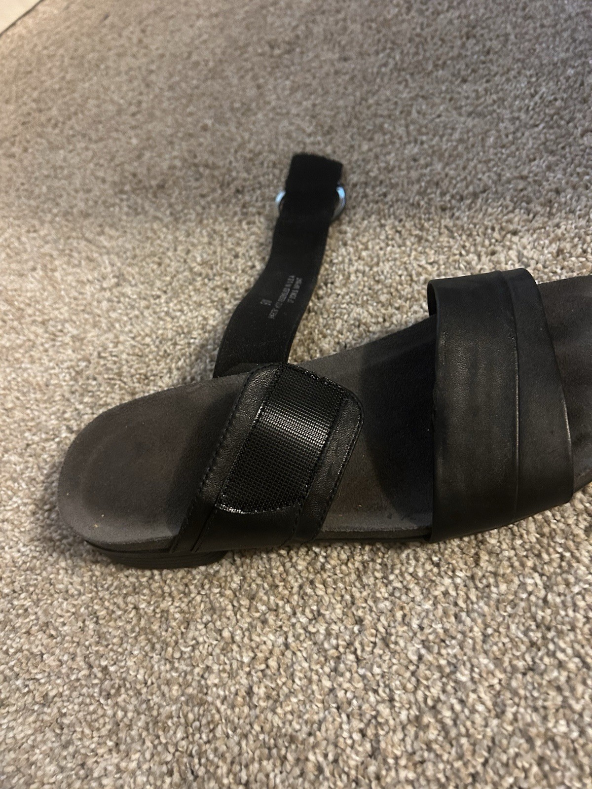 Munro Women’s Leather Double Strap Sandal Slip On 9W
