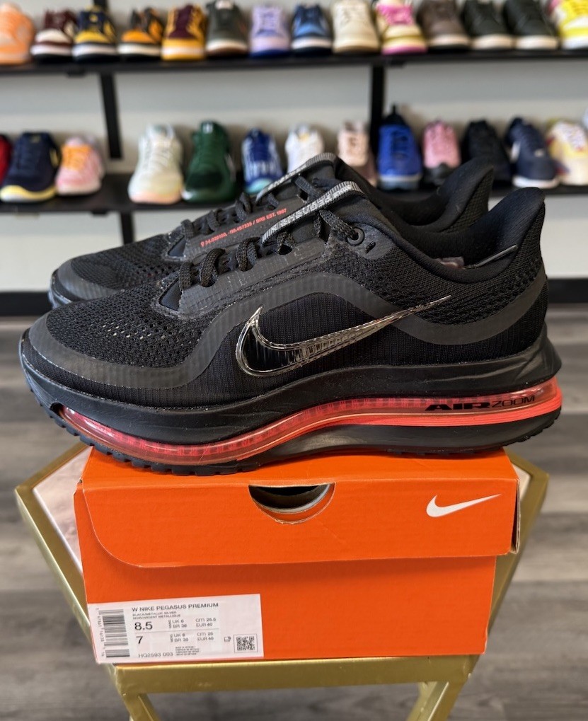 Size 8.5W – Nike Air Zoom Pegasus Premium Black Bright Crimson HQ2593-003