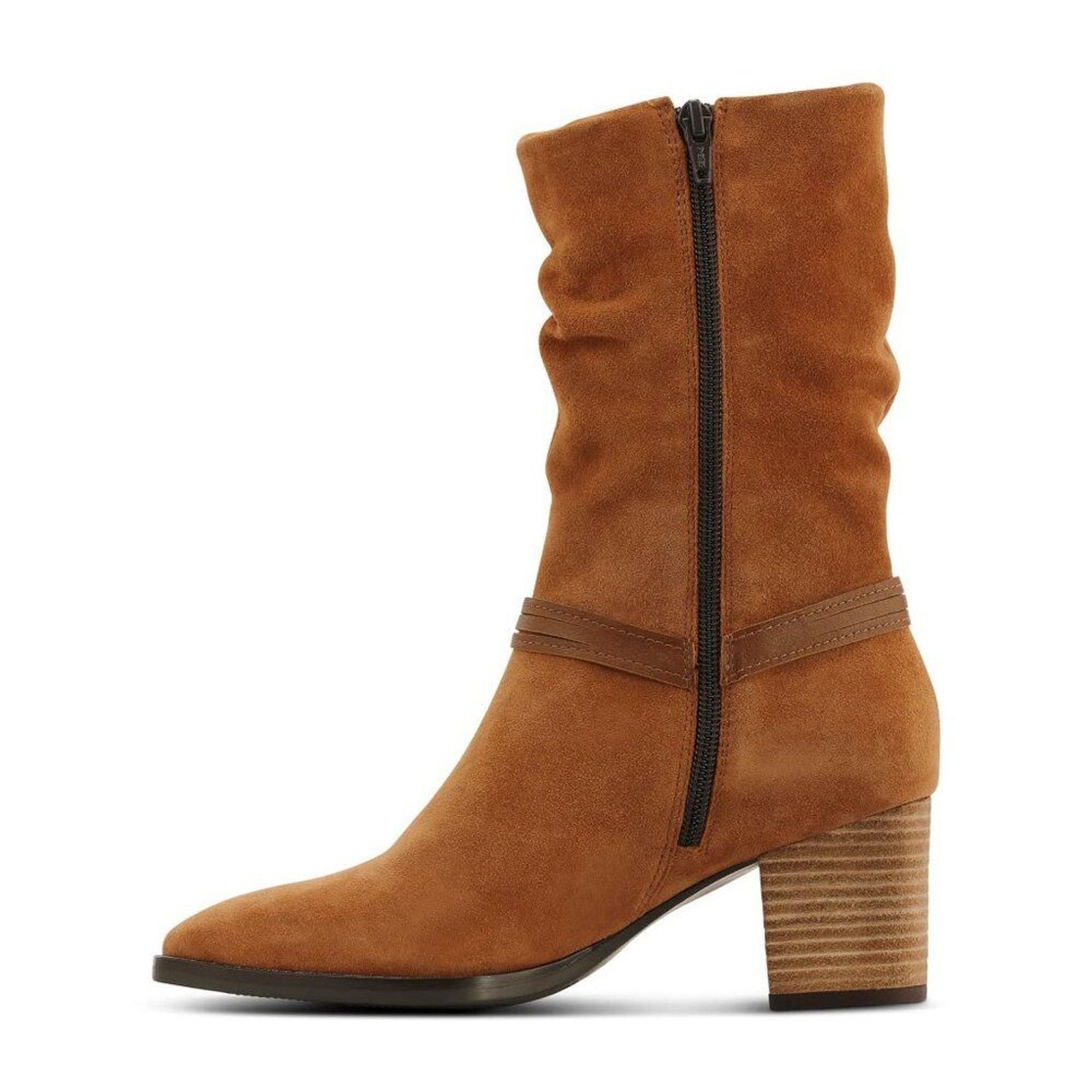 Boho Western Leather Suede Slouchy Boot Size 10 Tan Bootie Jatarea Omi Neutral