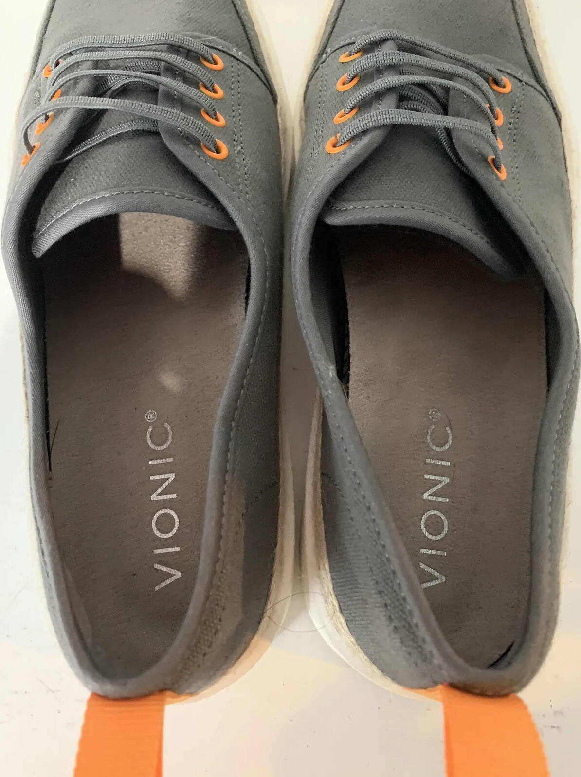 Vionic Womens Jovie Gray Casual Sneakers Arch Support Shoes 6 Medium (B,M)