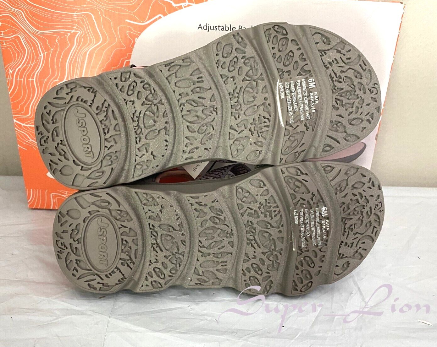 NEW JSport Women’s KAIA Adjustable Strap Sports Sandal – PICK SIZE – Grey/Pink