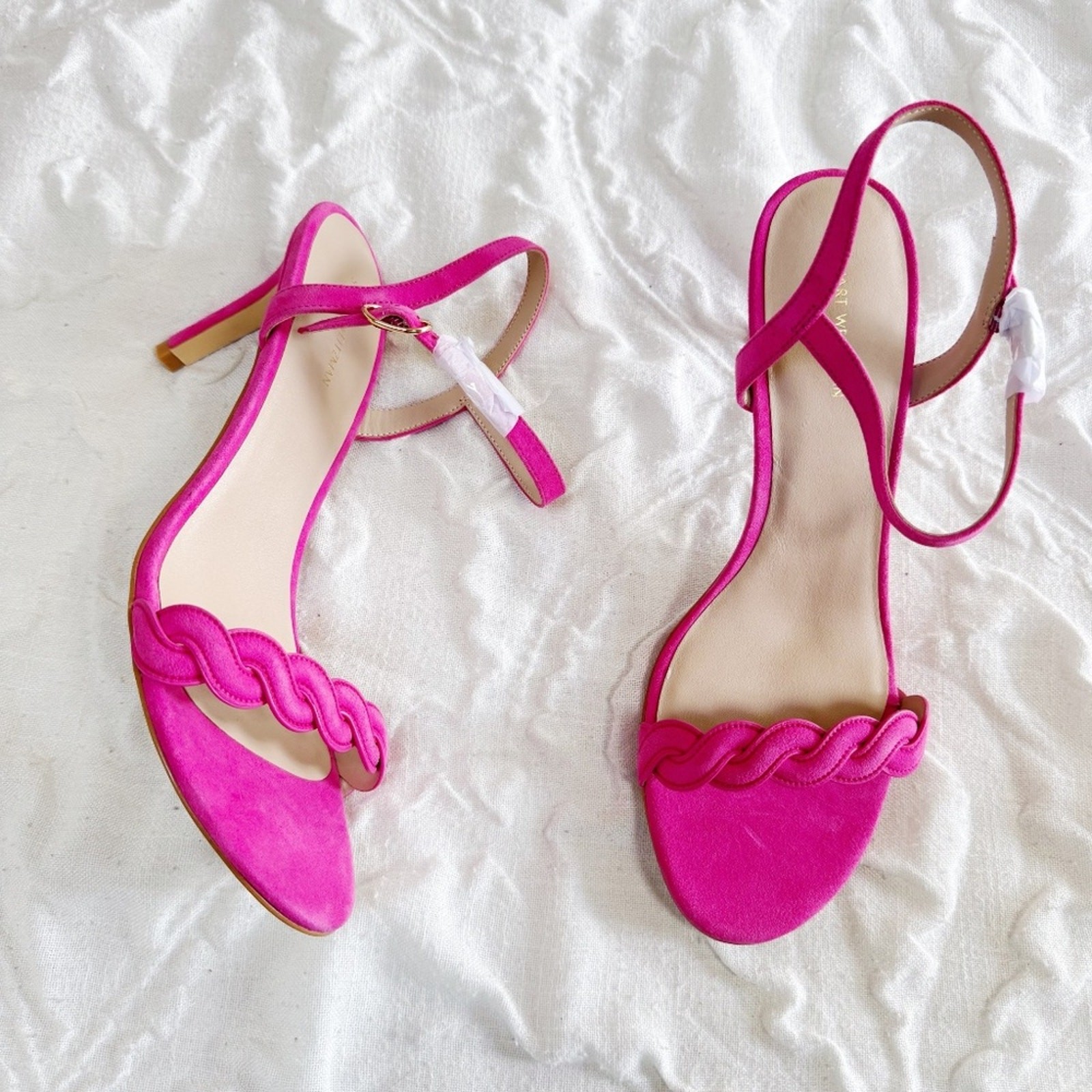 Stuart Weitzman Dancer Twistie 100Suede Sandal In Pink