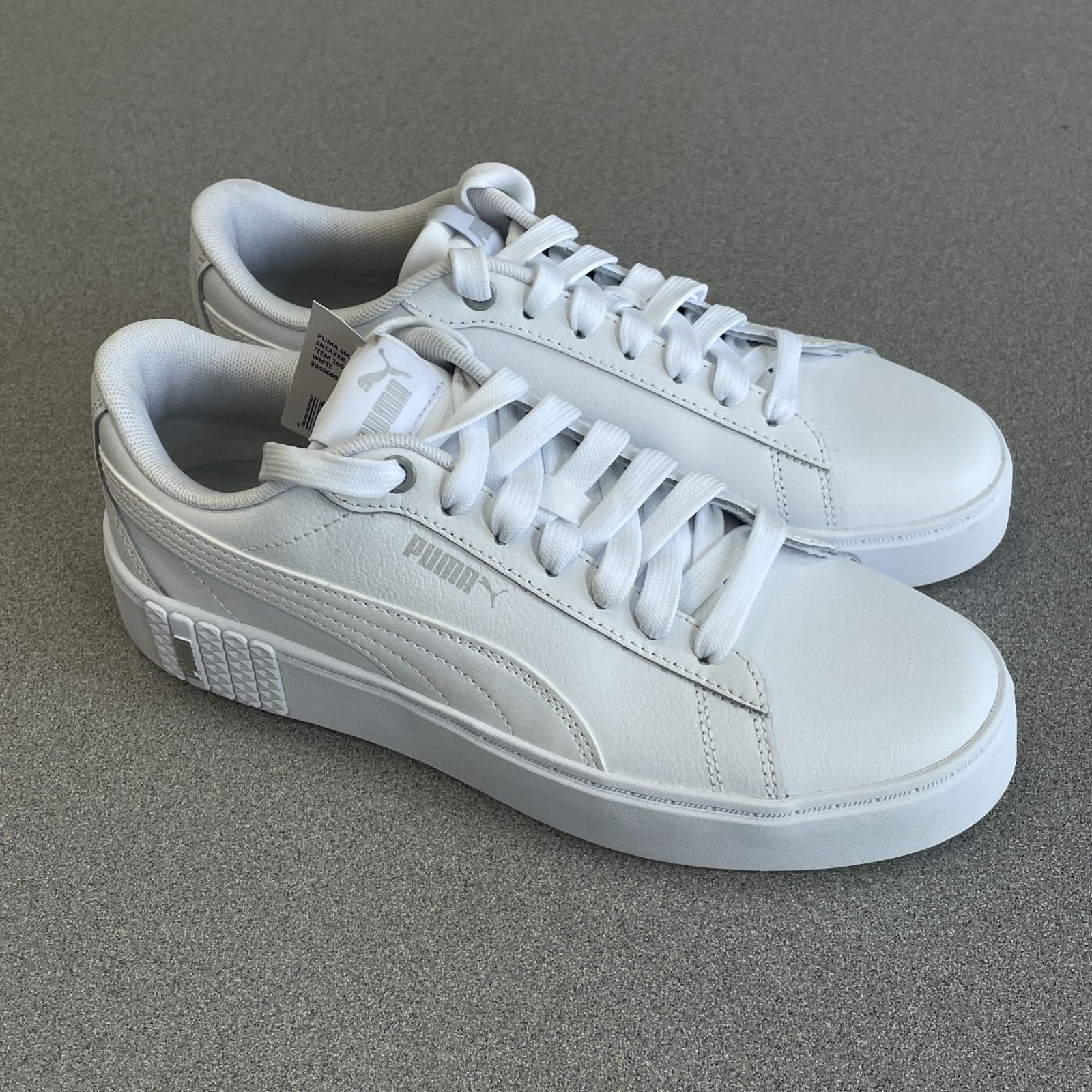 Puma Smash Platform Sneakers Women’s Size 9 White SoftFoam+ Comfort