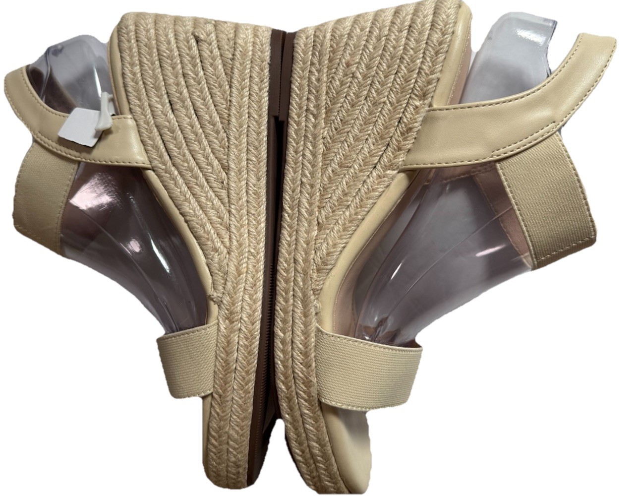 Vepose Beige Platform Wedge Espadrilles Open Toe Sandals Women’s Size 8.5 New