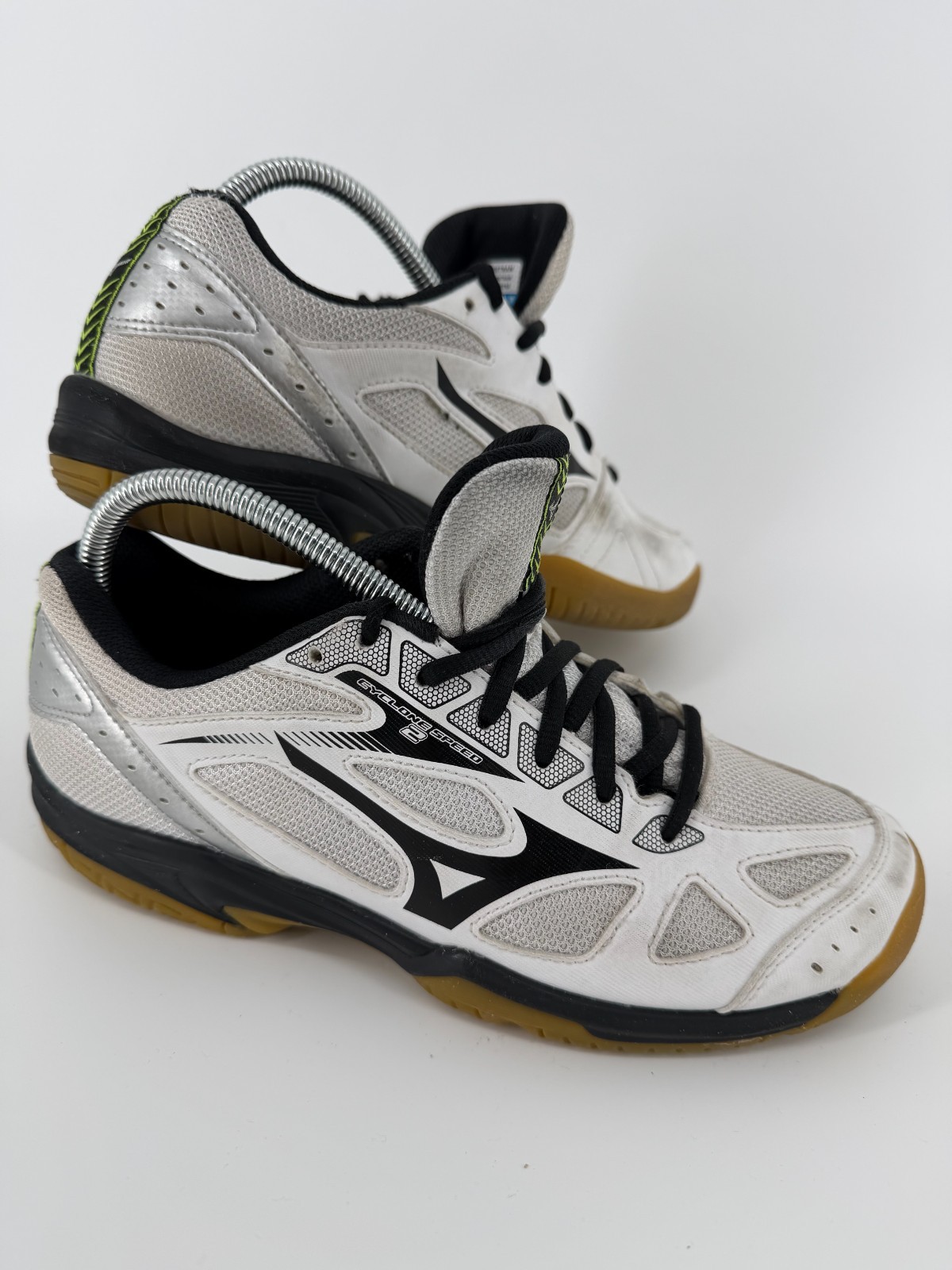 Mizuno Cyclone Speed 2 V1GC198009 Indoor Court Shoes White Black Men’s 8.5