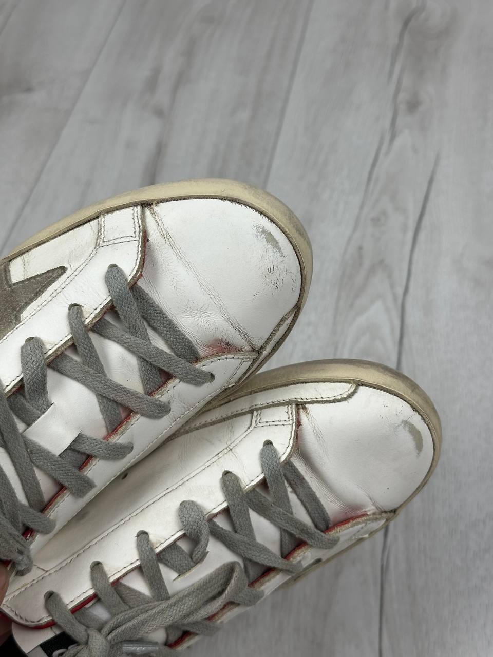 Golden Goose Deluxe Brand Women’s Superstar Sneakers White/Red Suede Size EU 37