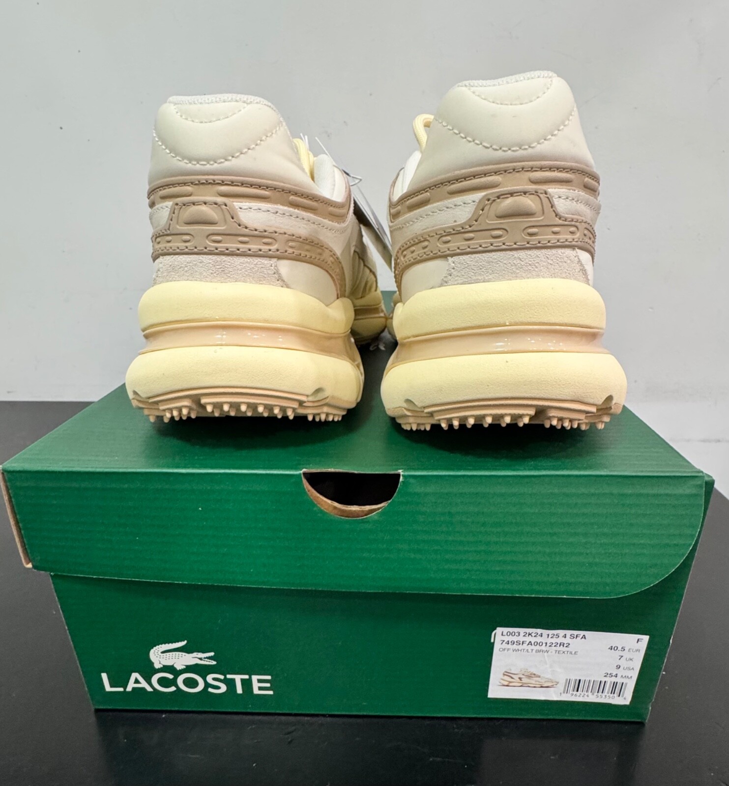 Lacoste L003 2K24 Women’s 2025 Sneakers Off White / Light Brown. Size 7 US