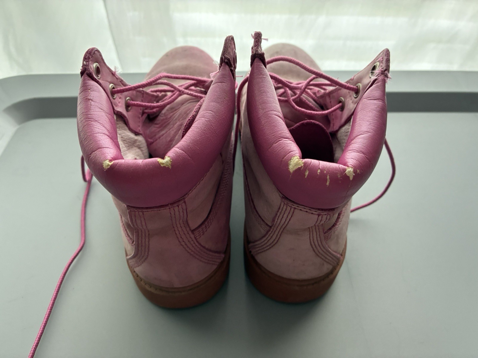 Fair Condition Pink Women’s Timberland Boot Company Work Boots Size 8