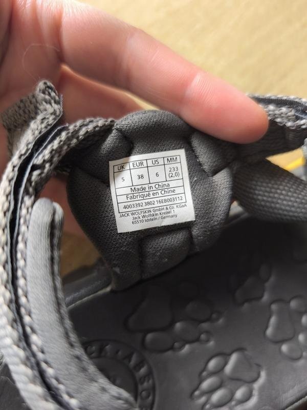 women jack wolfskin sandals grey 38