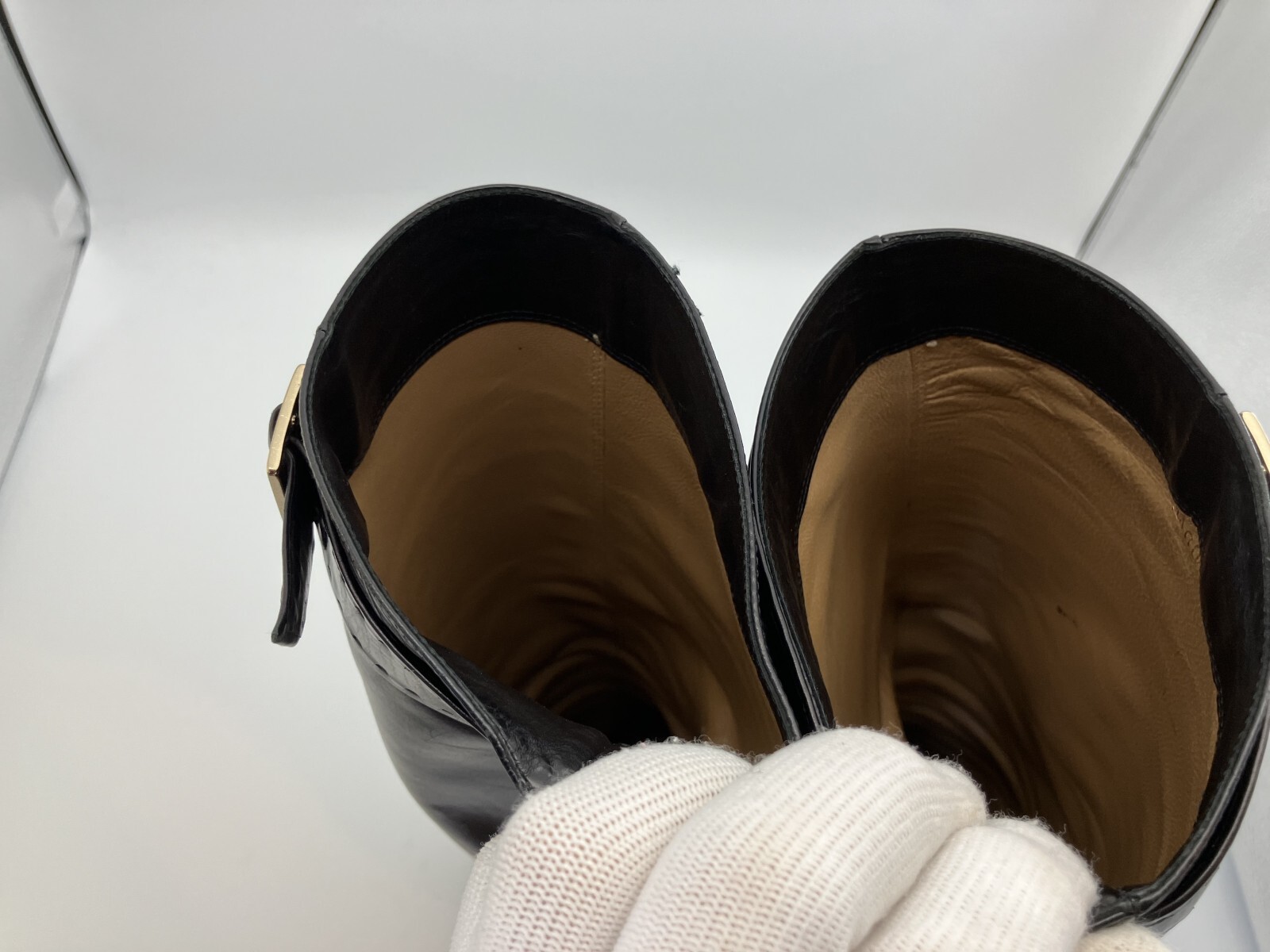 LOUIS VUITTON leather long boots black (EU 35.5)(US 5.5)(22.5 cm)(8.86 inch)…