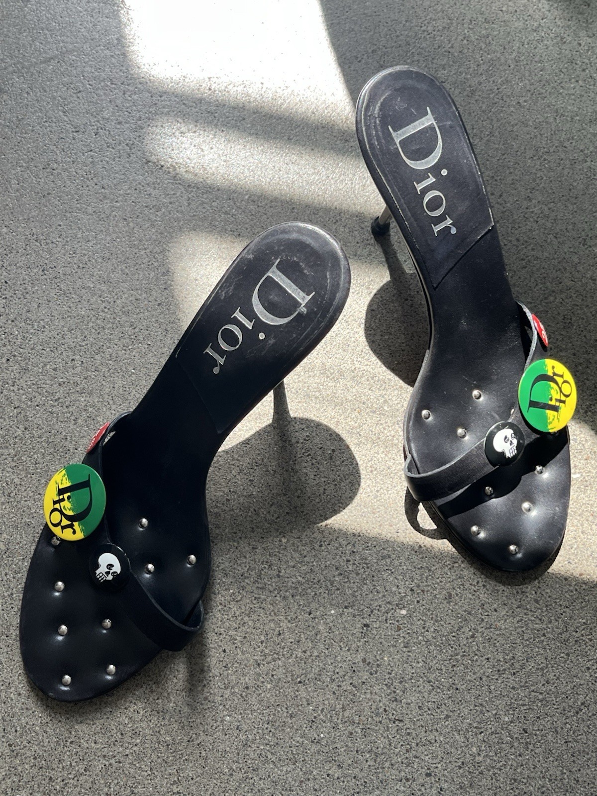 Christian Dior John Galliano SS03 “Victim” Open Toe Slip-On Mule Heels EU 39.5
