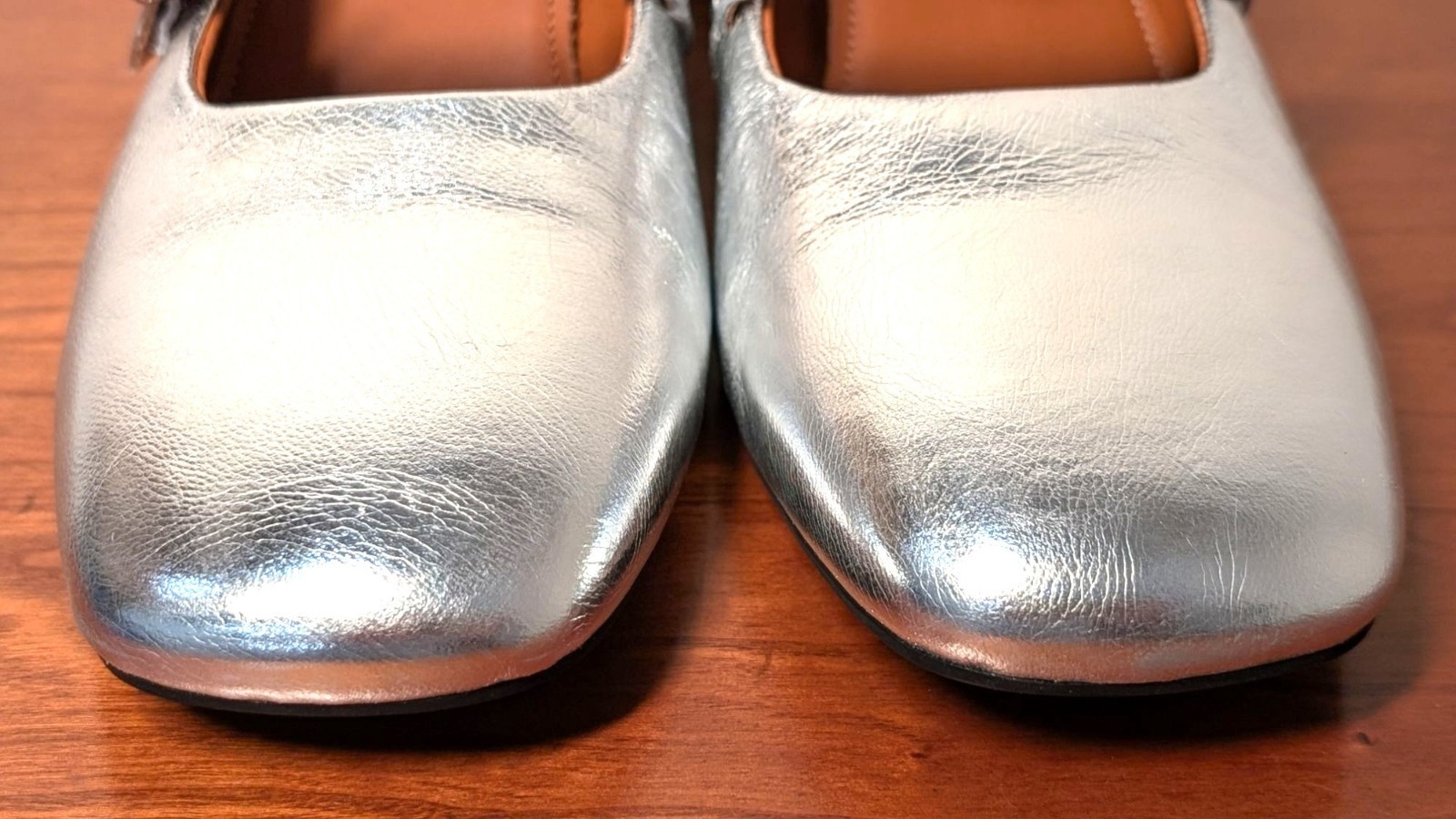 NEW Vagabond Adison Silver Leather Double Strap Mary Jane Pump, Size 39